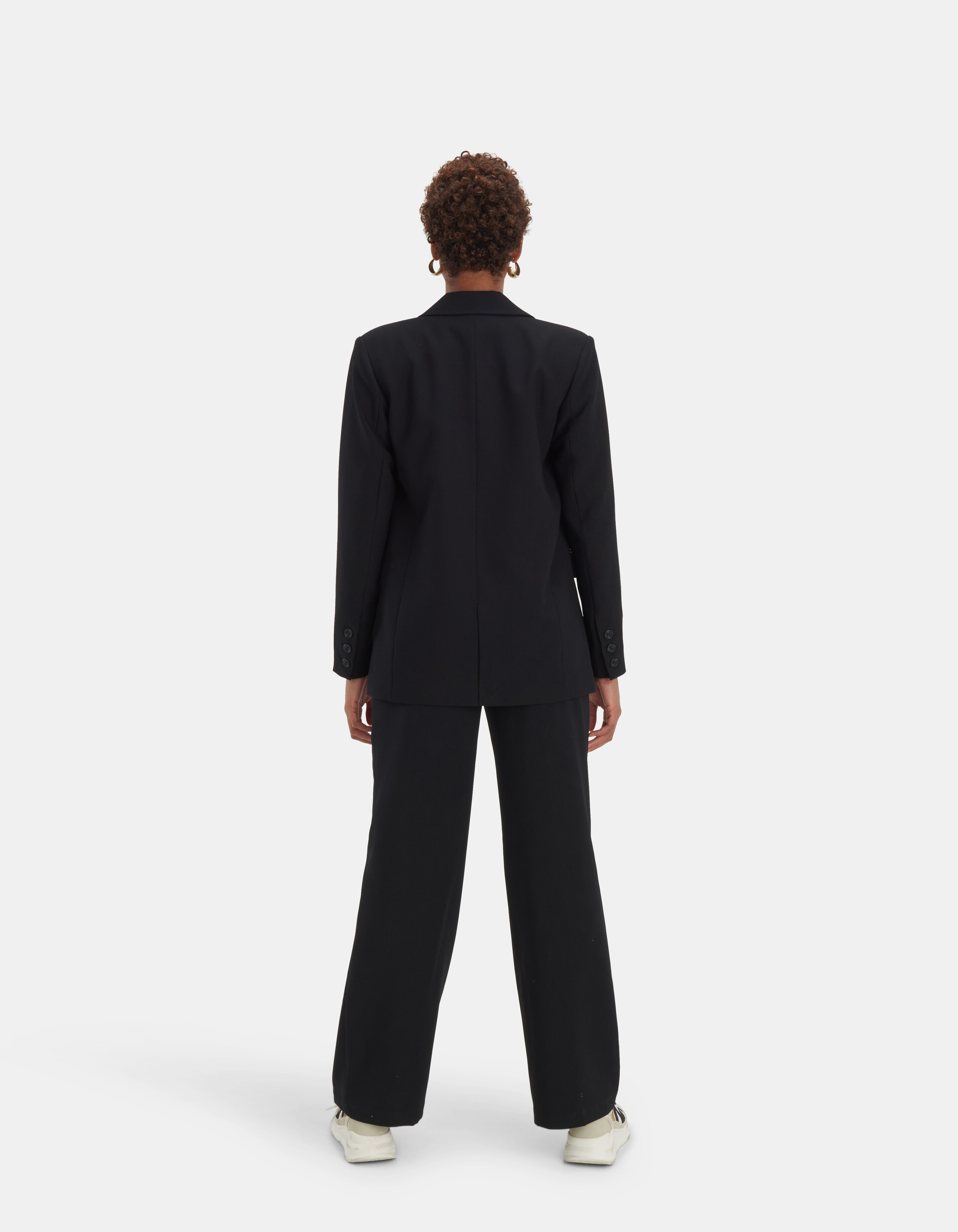 Wide Leg Pantalon Zwart EKSEPT