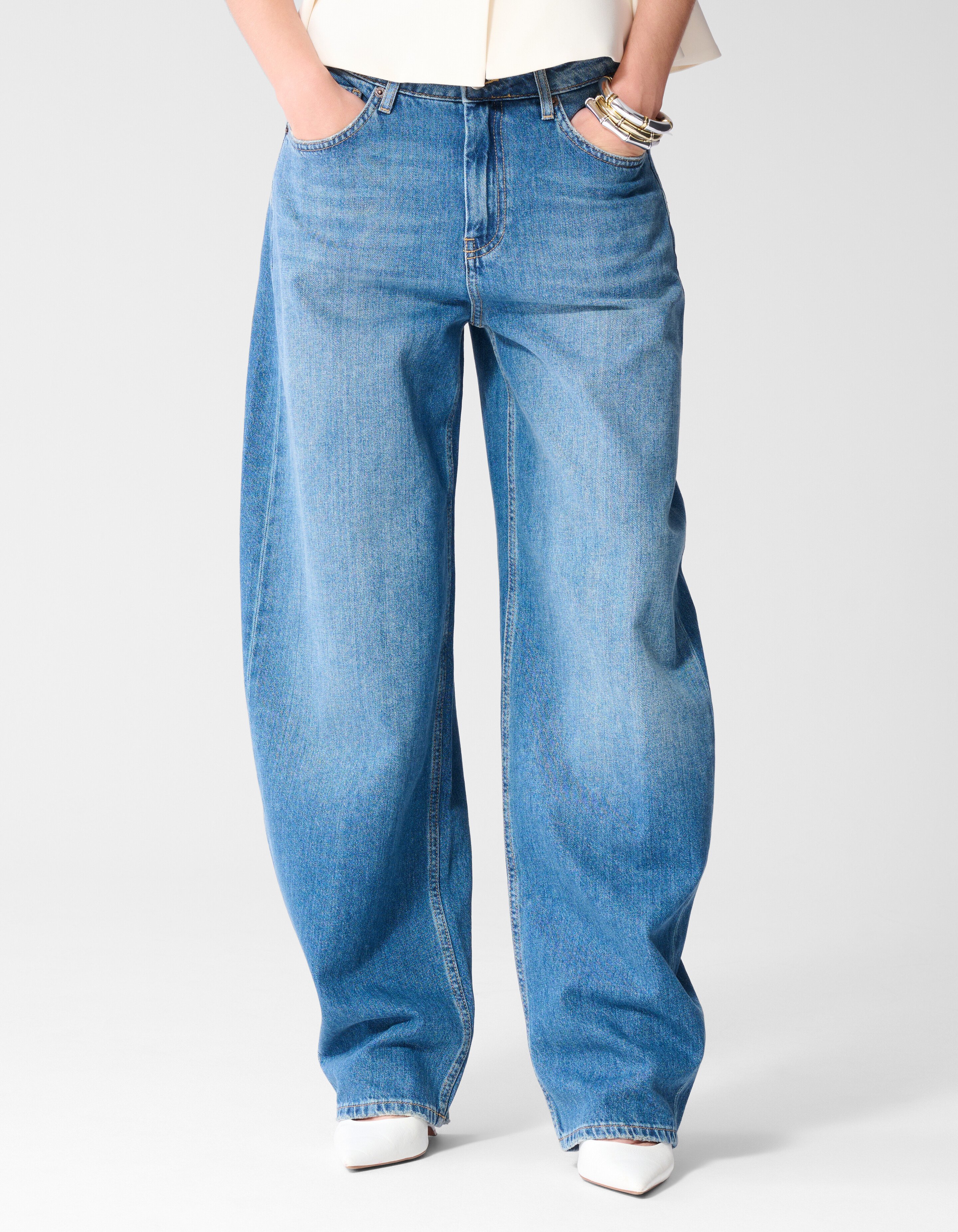 Barrel Fit Jeans Donkerblauw SHOEBY WOMEN