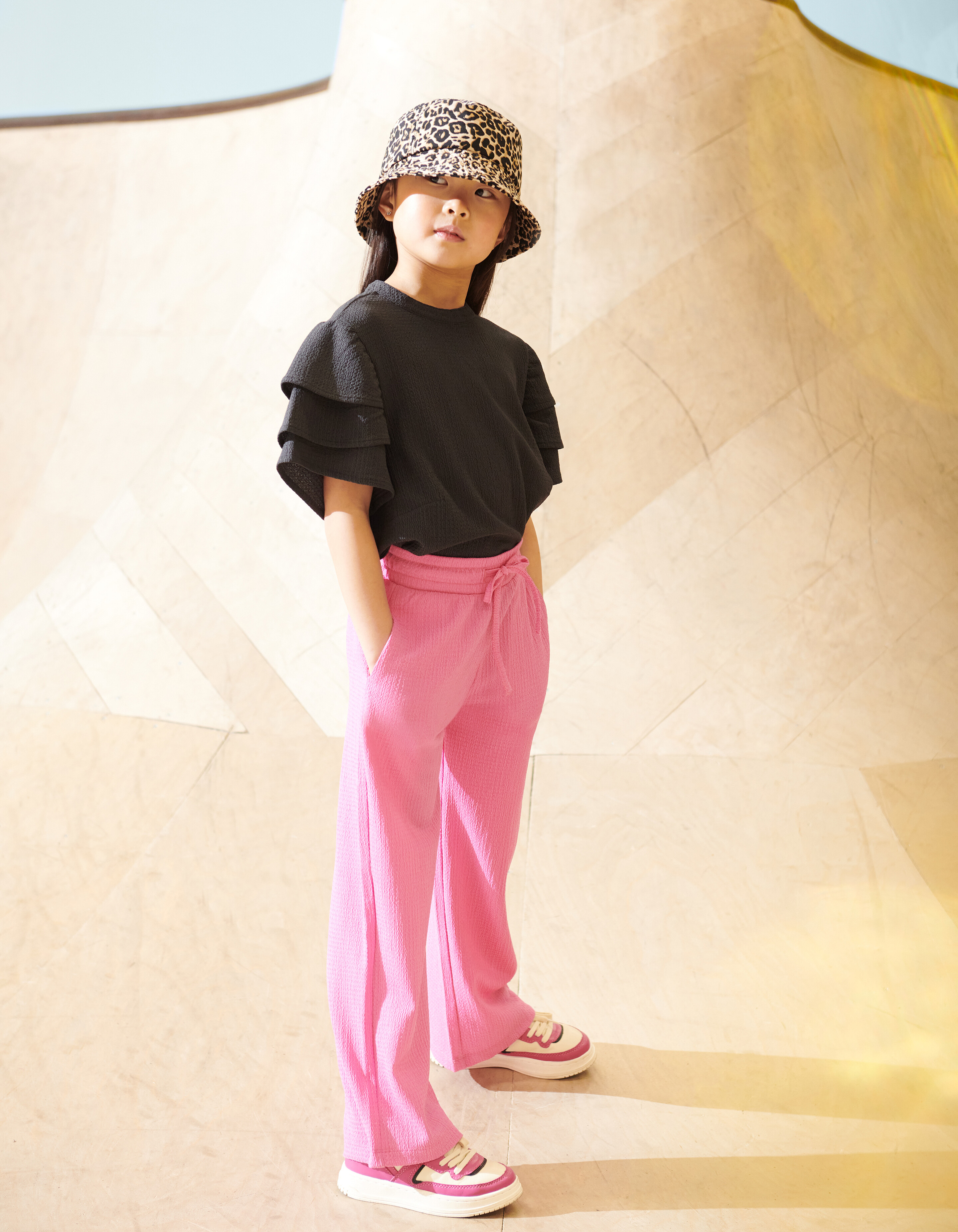 Crinkle Palazzo Broek Roze SHOEBY GIRLS
