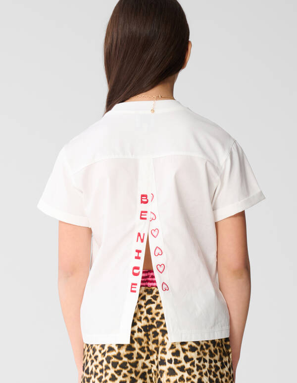 Split Artwork T-shirt Wit SHOEBY GIRLS