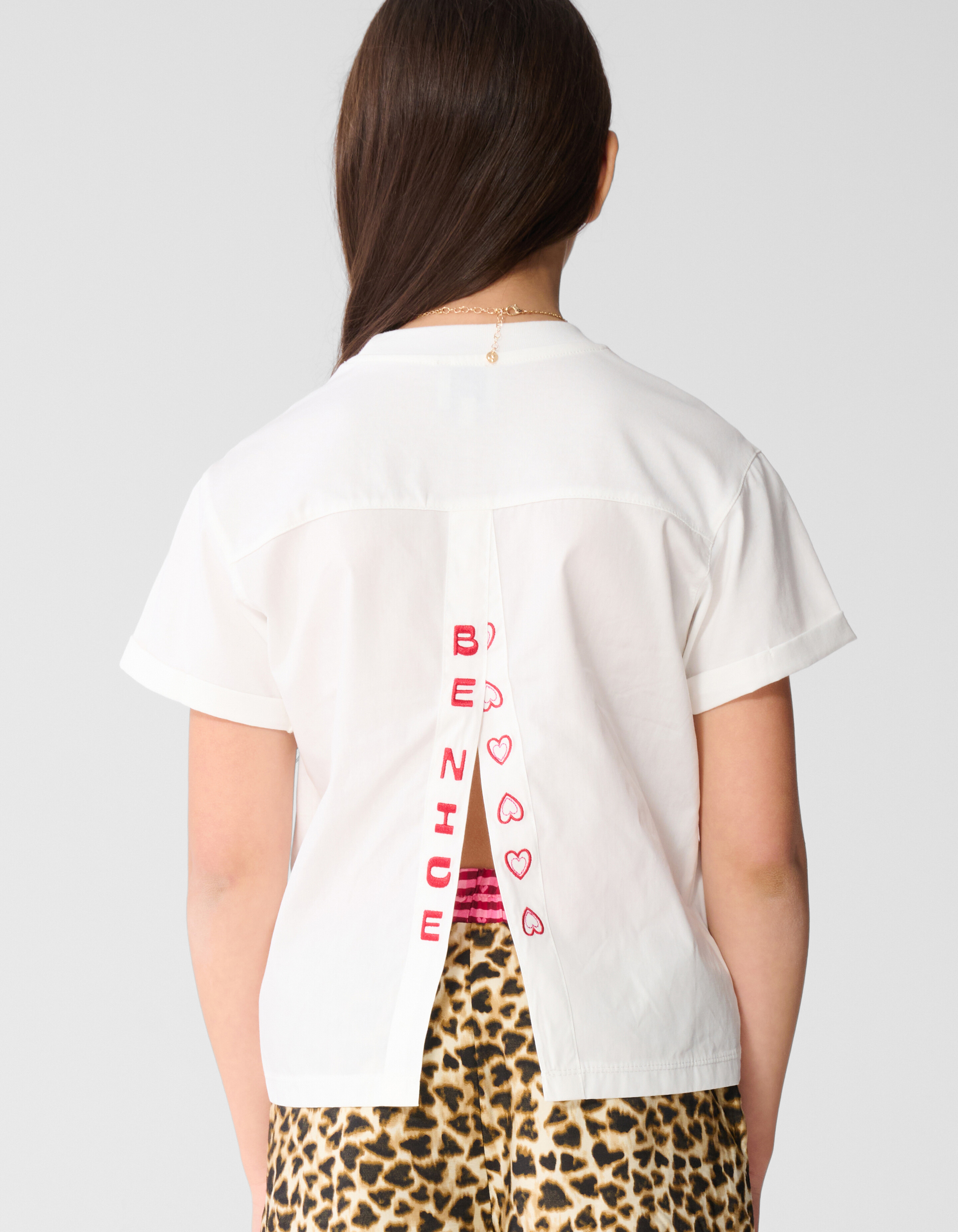 Split Artwork T-shirt Wit SHOEBY GIRLS