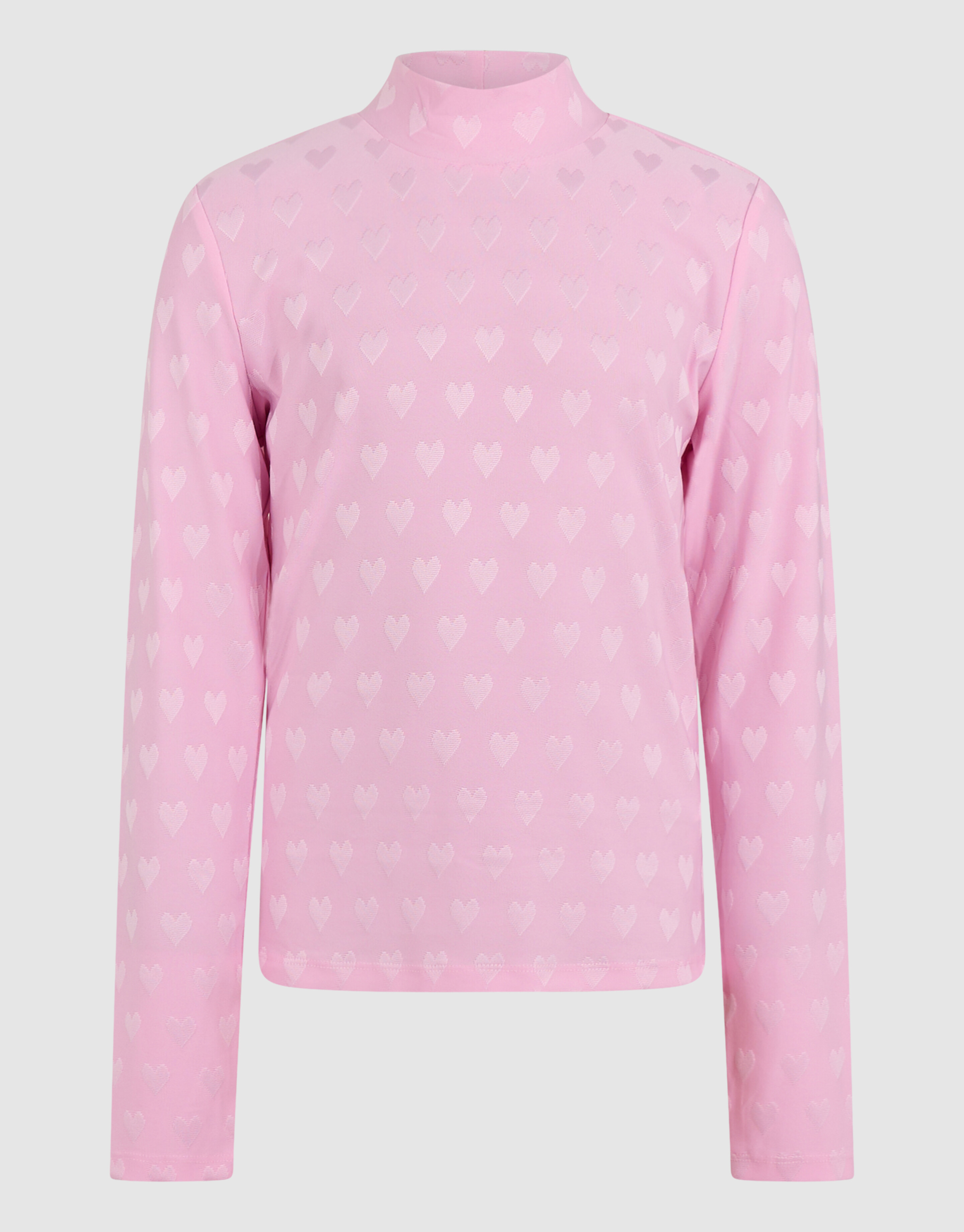 Heart Printed Longsleeve Top Roze SHOEBY GIRLS