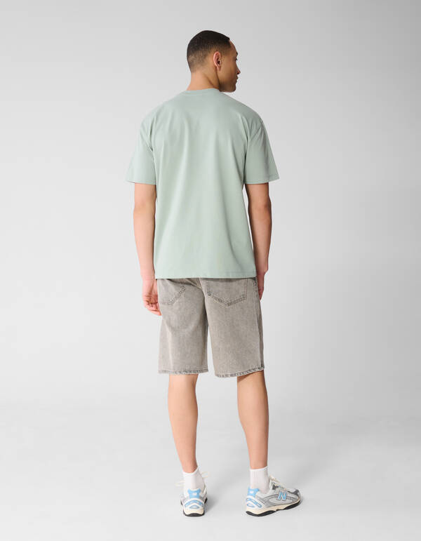 Tekst T-shirt Lichtgroen SHOEBY MEN