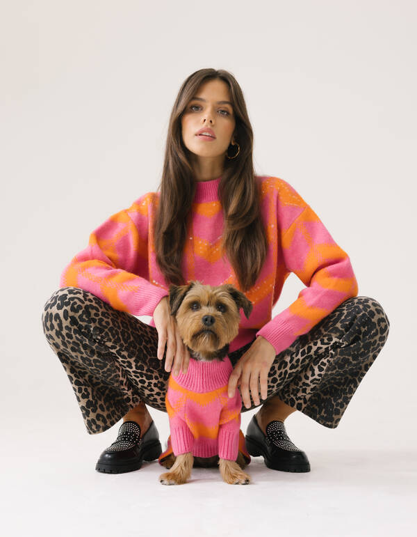 Sequin Dames Trui Roze By Furmey SHOEBY WOMEN