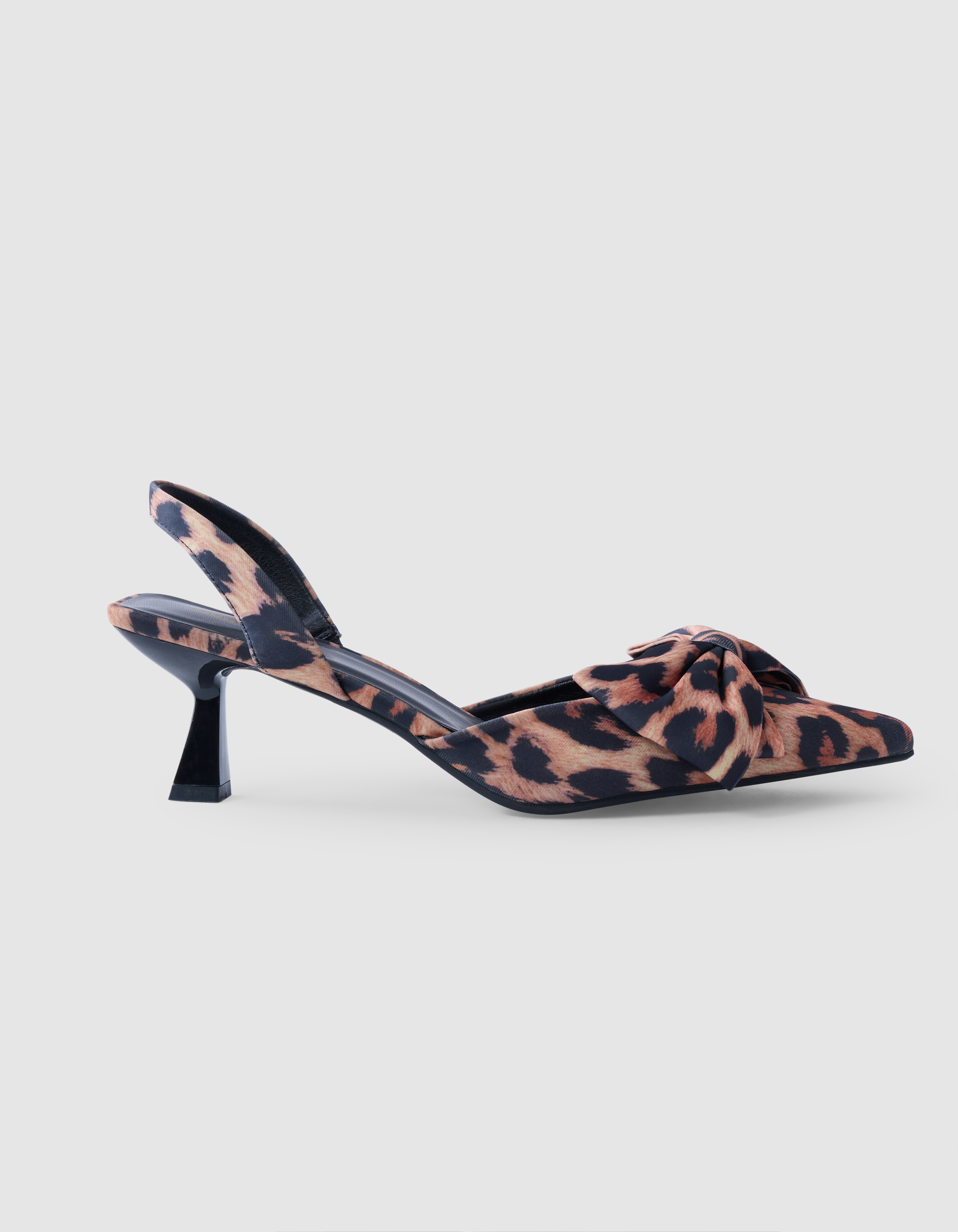 Leopard Strik Hakken Bruin SHOEBY WOMEN