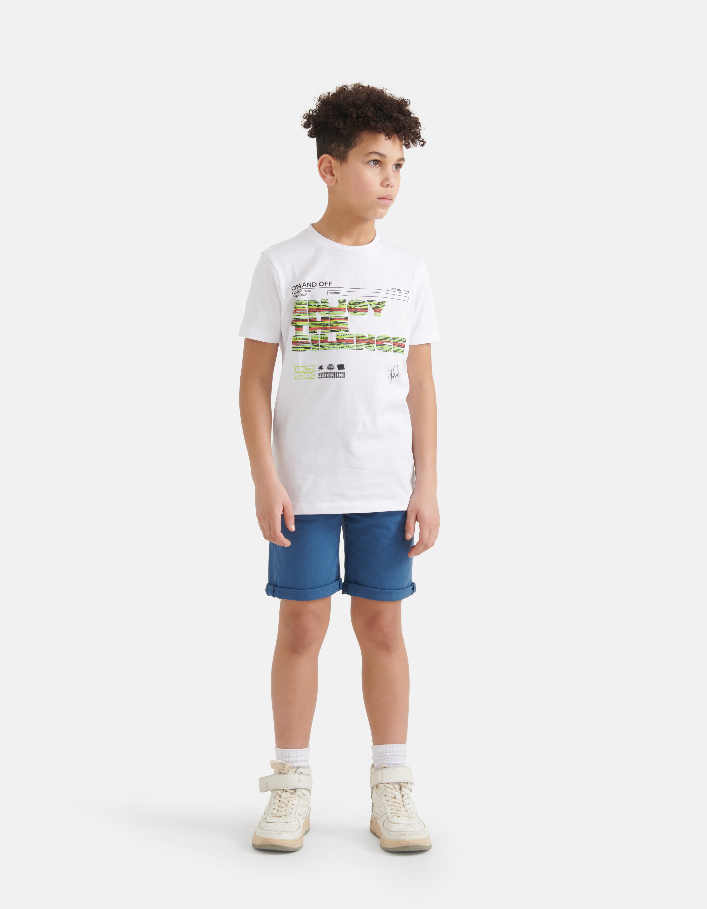 Artwork T-shirt Wit SHOEBY BOYS