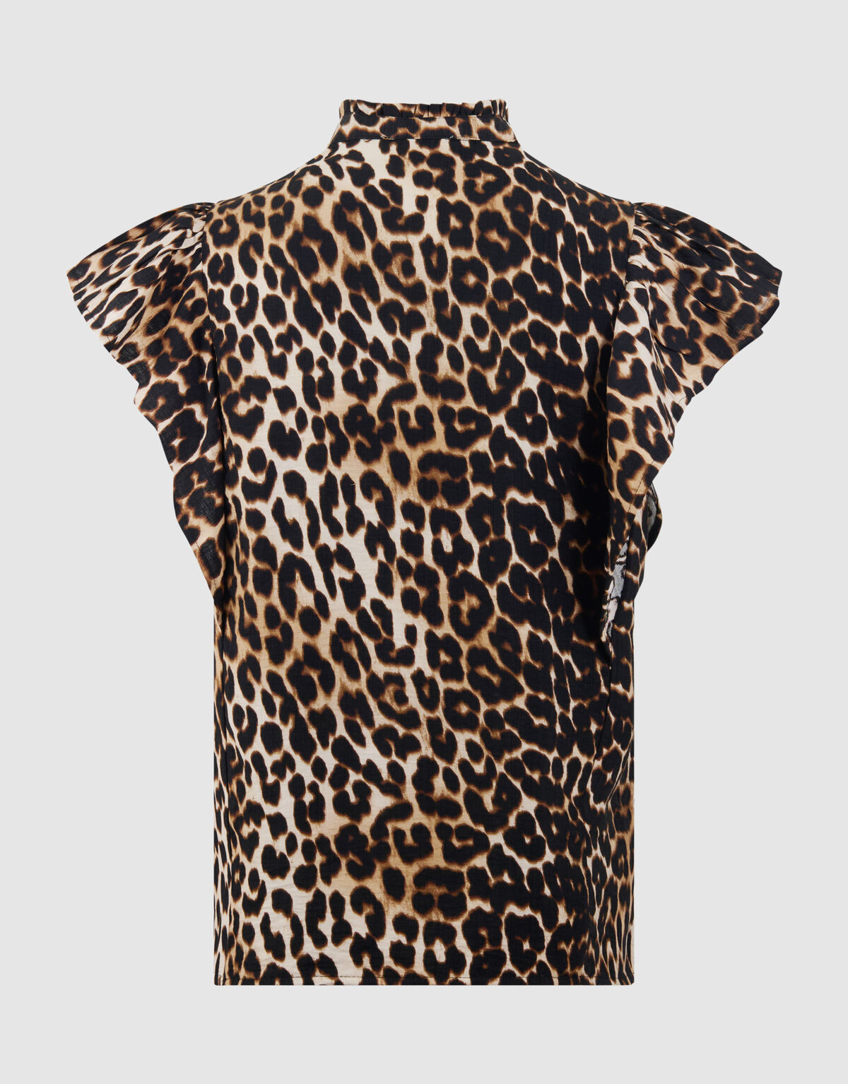 Leopard Ruffle Top Bruin SHOEBY WOMEN