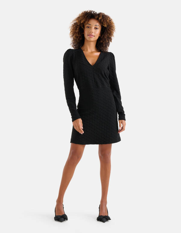 Structuur Jurk Zwart SHOEBY WOMEN