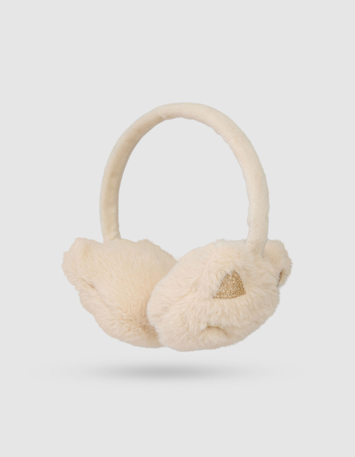 Glitter Fur Oorwarmers Beige SHOEBY ACCESSOIRES