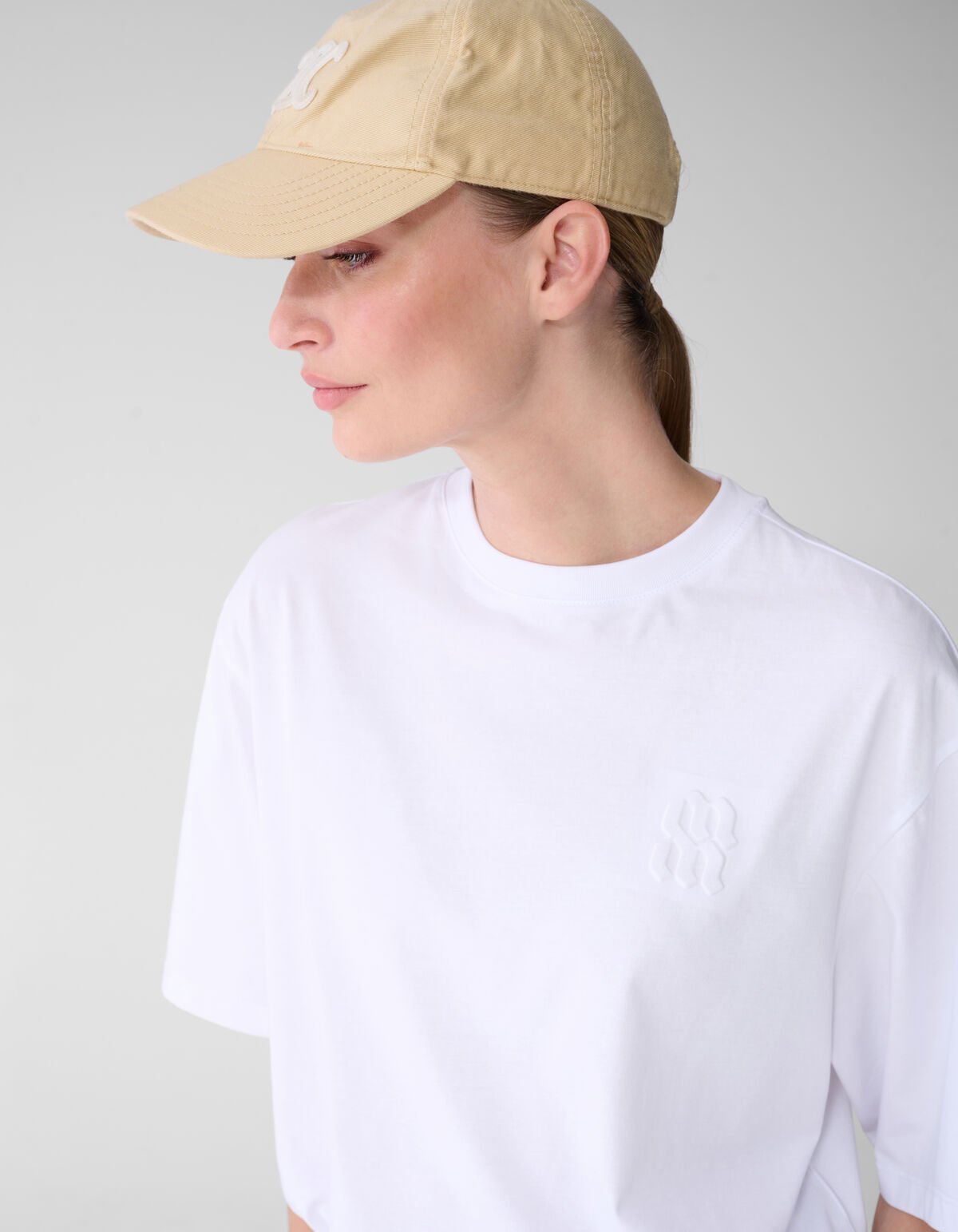 Oversized Logo T-shirt Wit By Mieke SHOEBY WOMEN