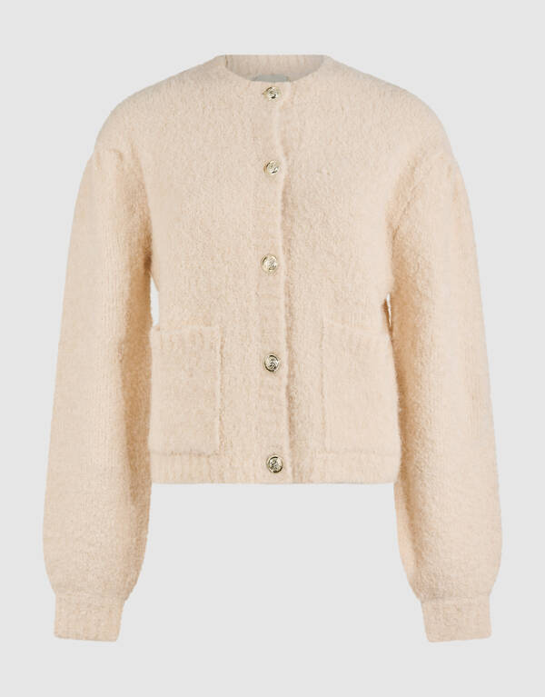 Teddy Knit Vest Gebroken Wit SHOEBY WOMEN