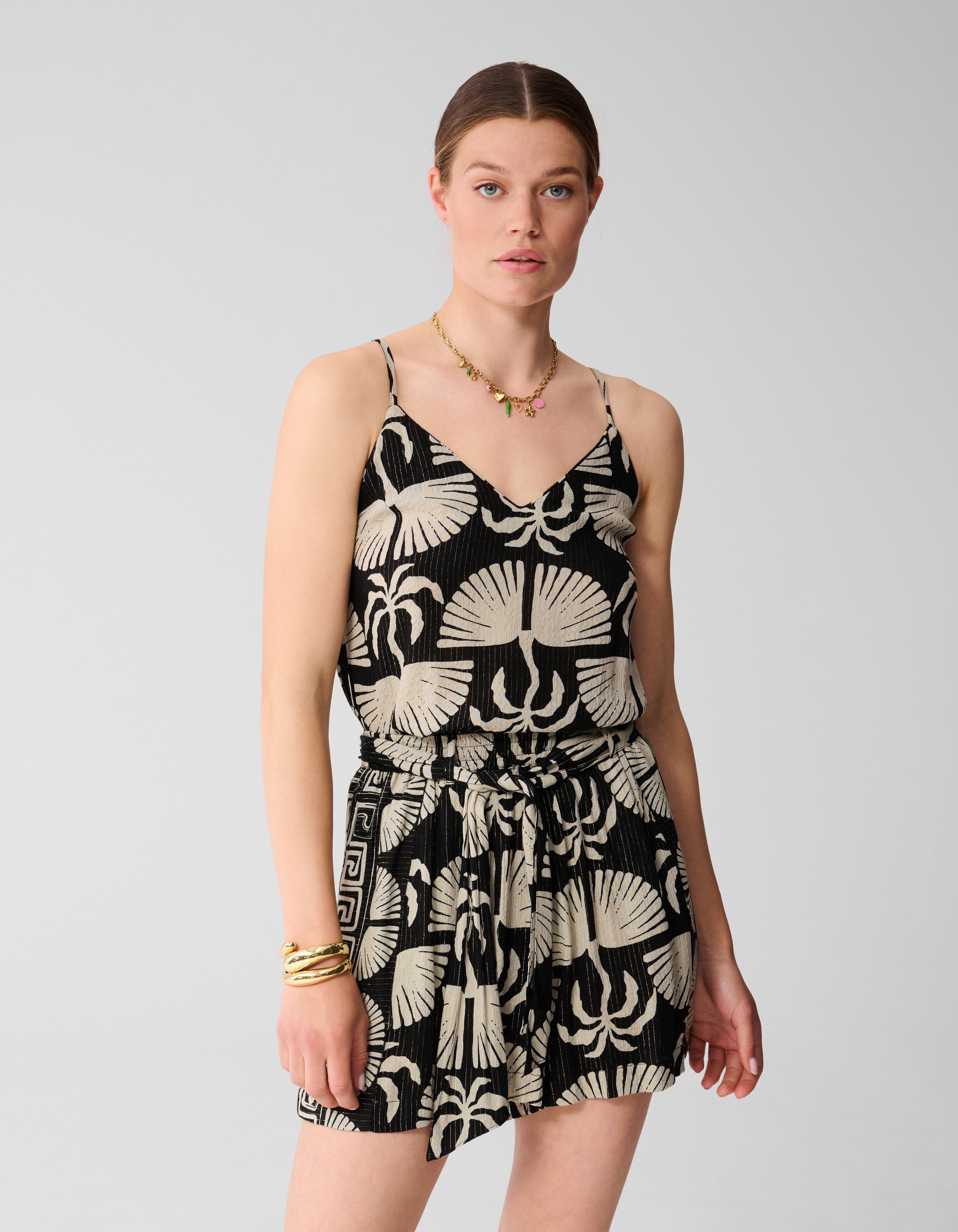 Printed Singlet Zwart/Wit SHOEBY WOMEN