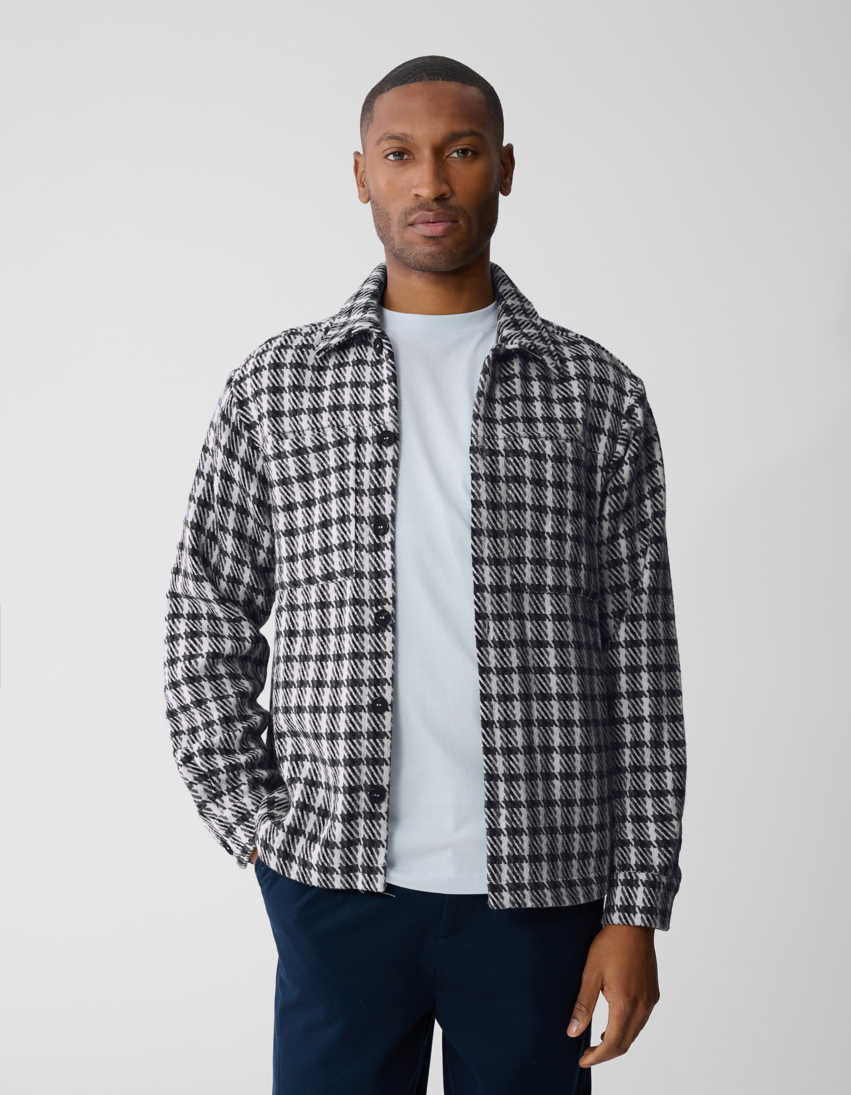 Ruiten Overshirt Blauw/Grijs SHOEBY MEN