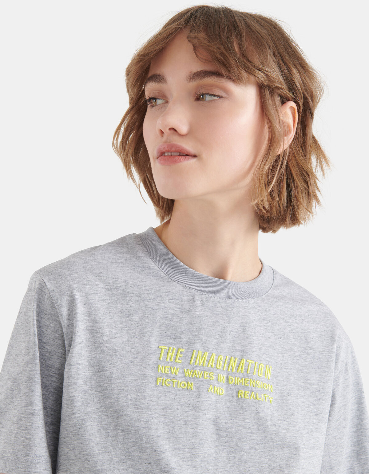 Mini Artwork T-shirt Lichtgrijs SHOEBY WOMEN