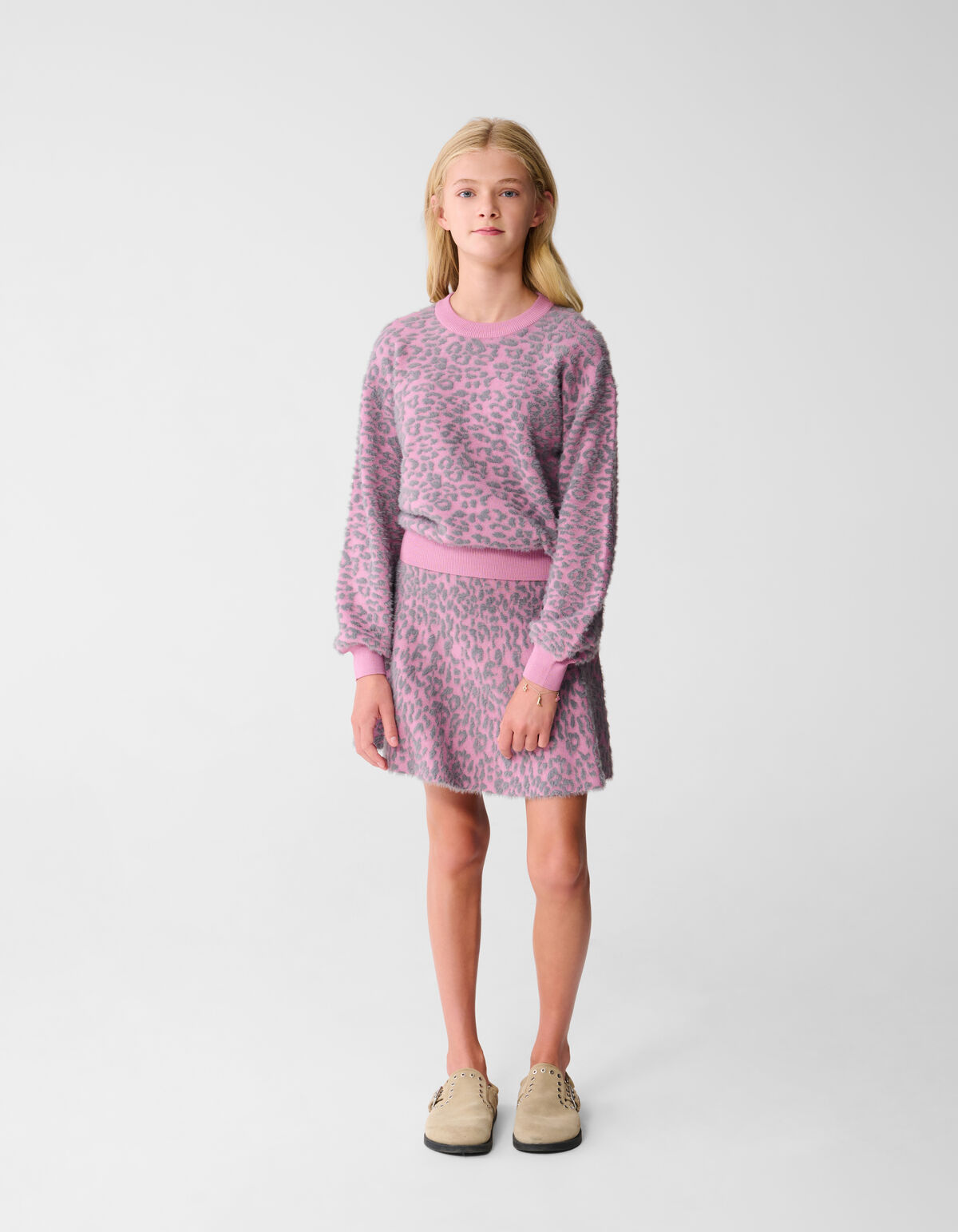 Leopard Knit Trui Roze SHOEBY GIRLS