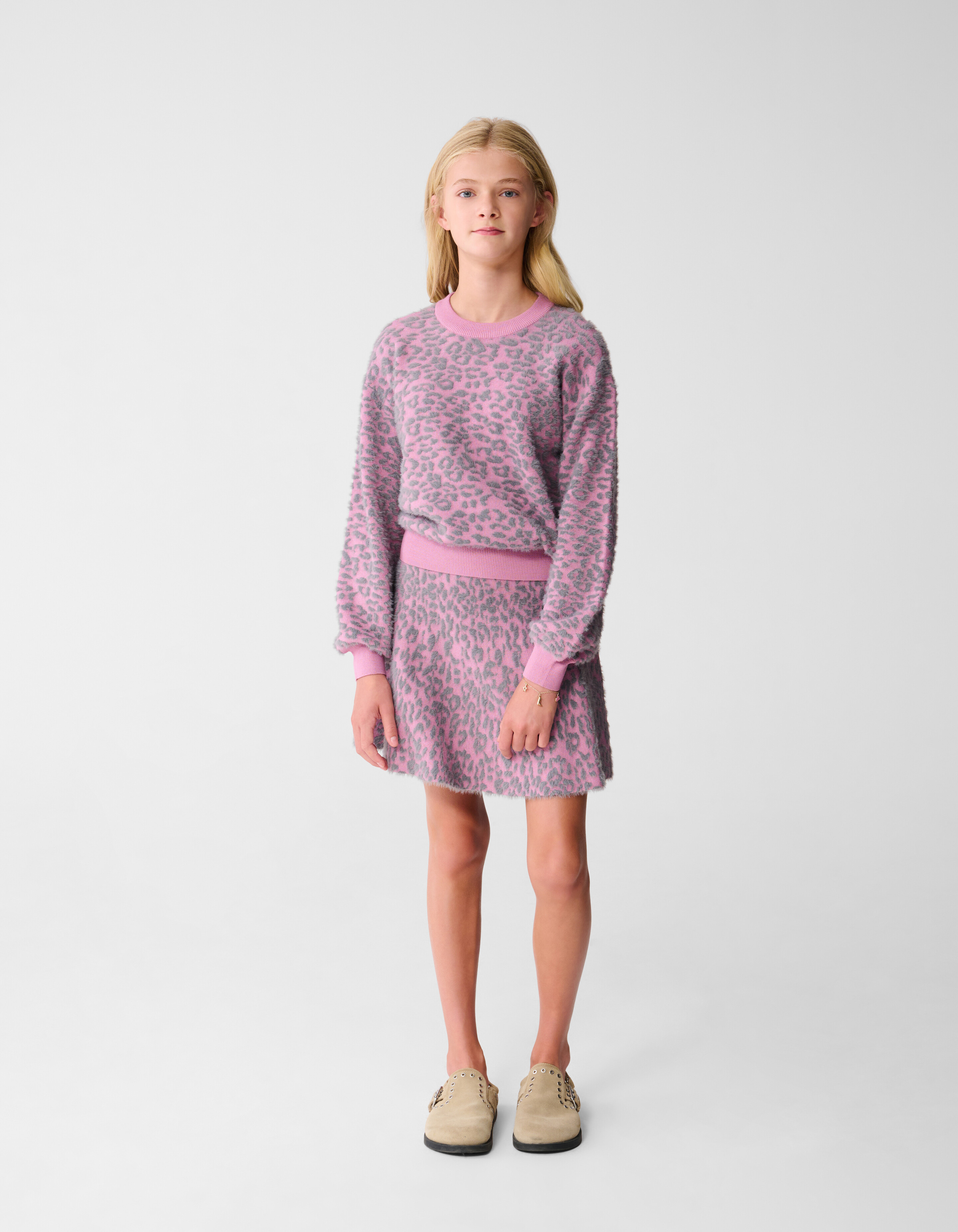 Leopard Knit Trui Roze SHOEBY GIRLS