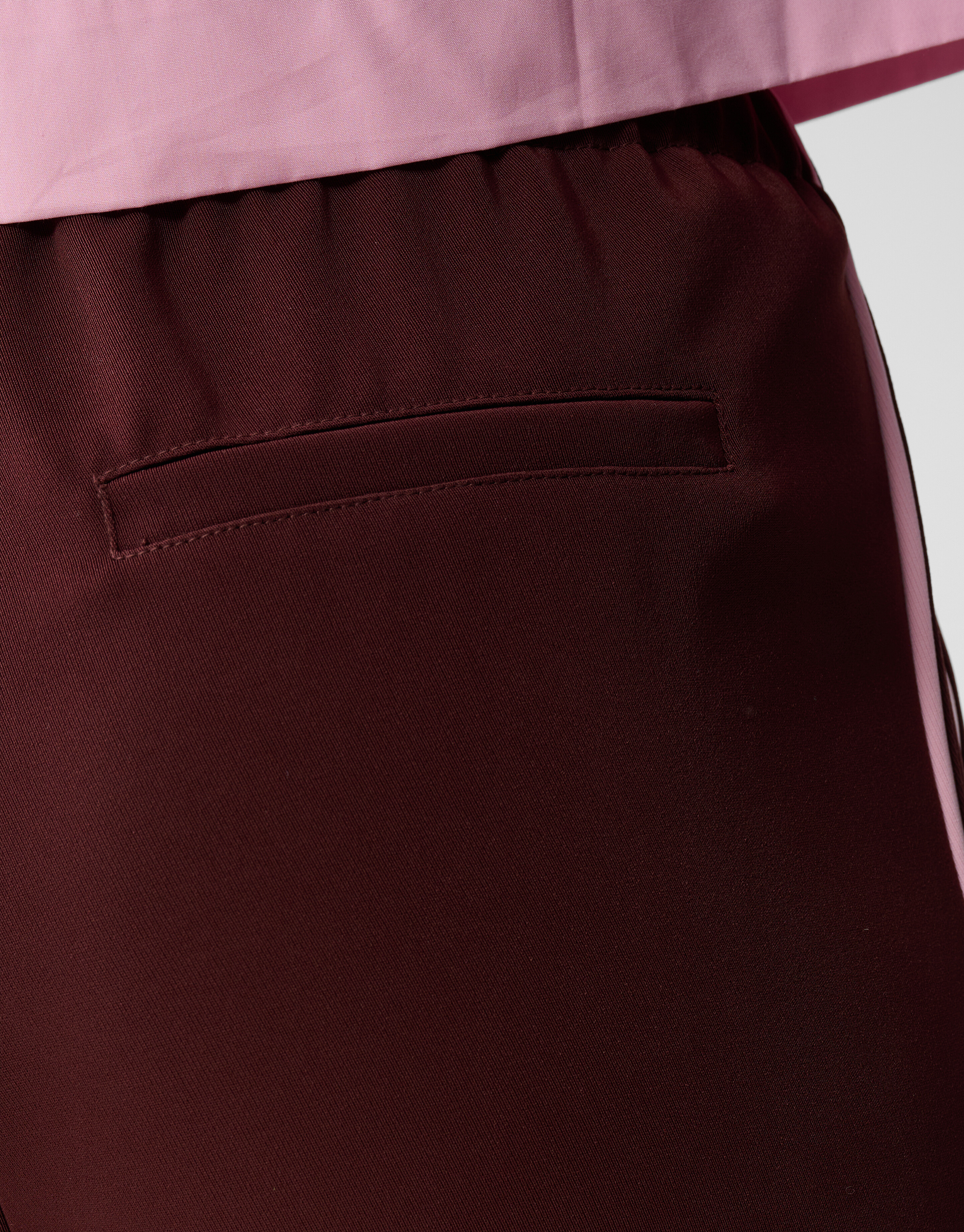 Sporty Wide Leg Broek Donkerrood SHOEBY WOMEN