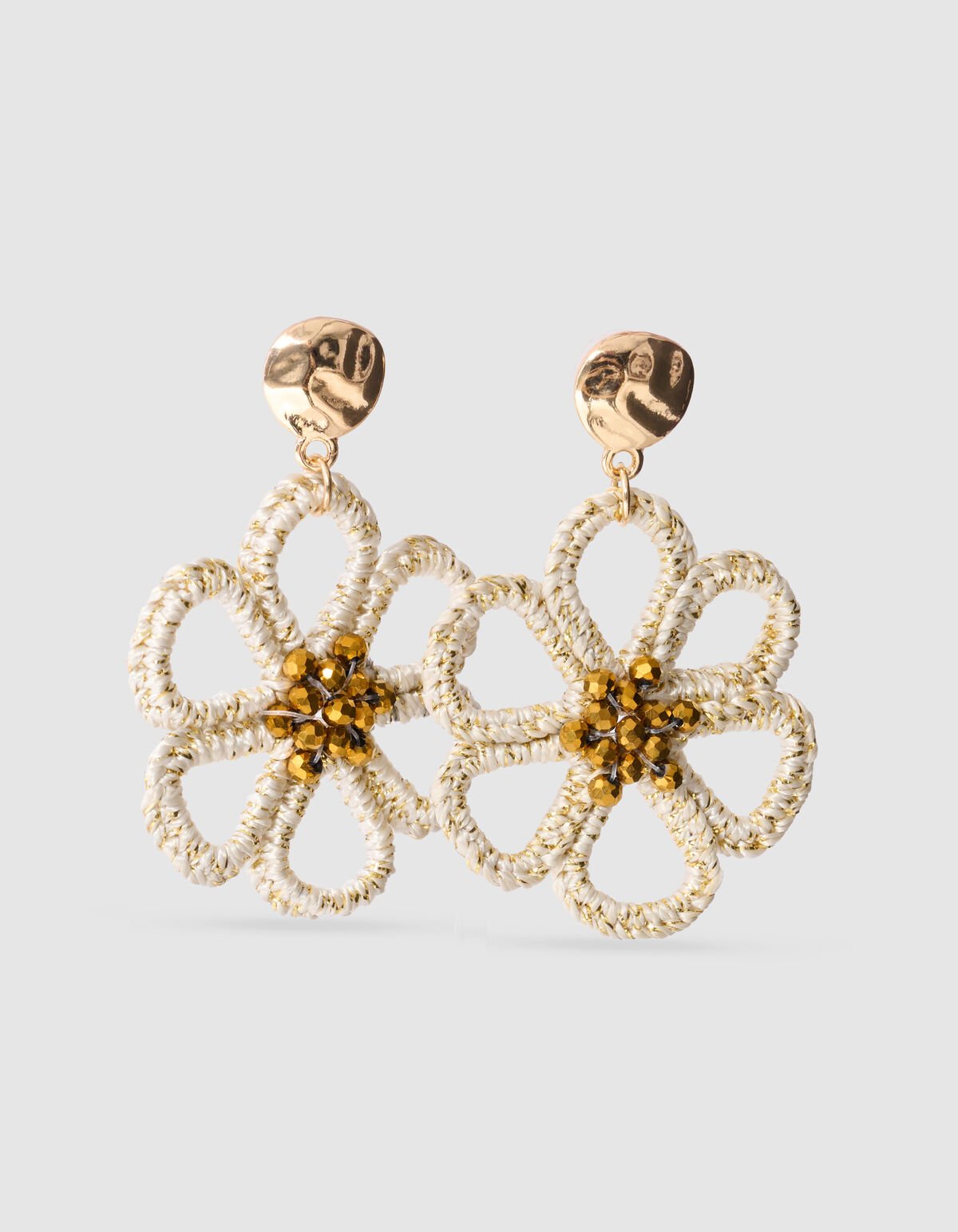 Small Flower Oorbellen Gebroken Wit SHOEBY ACCESSOIRES