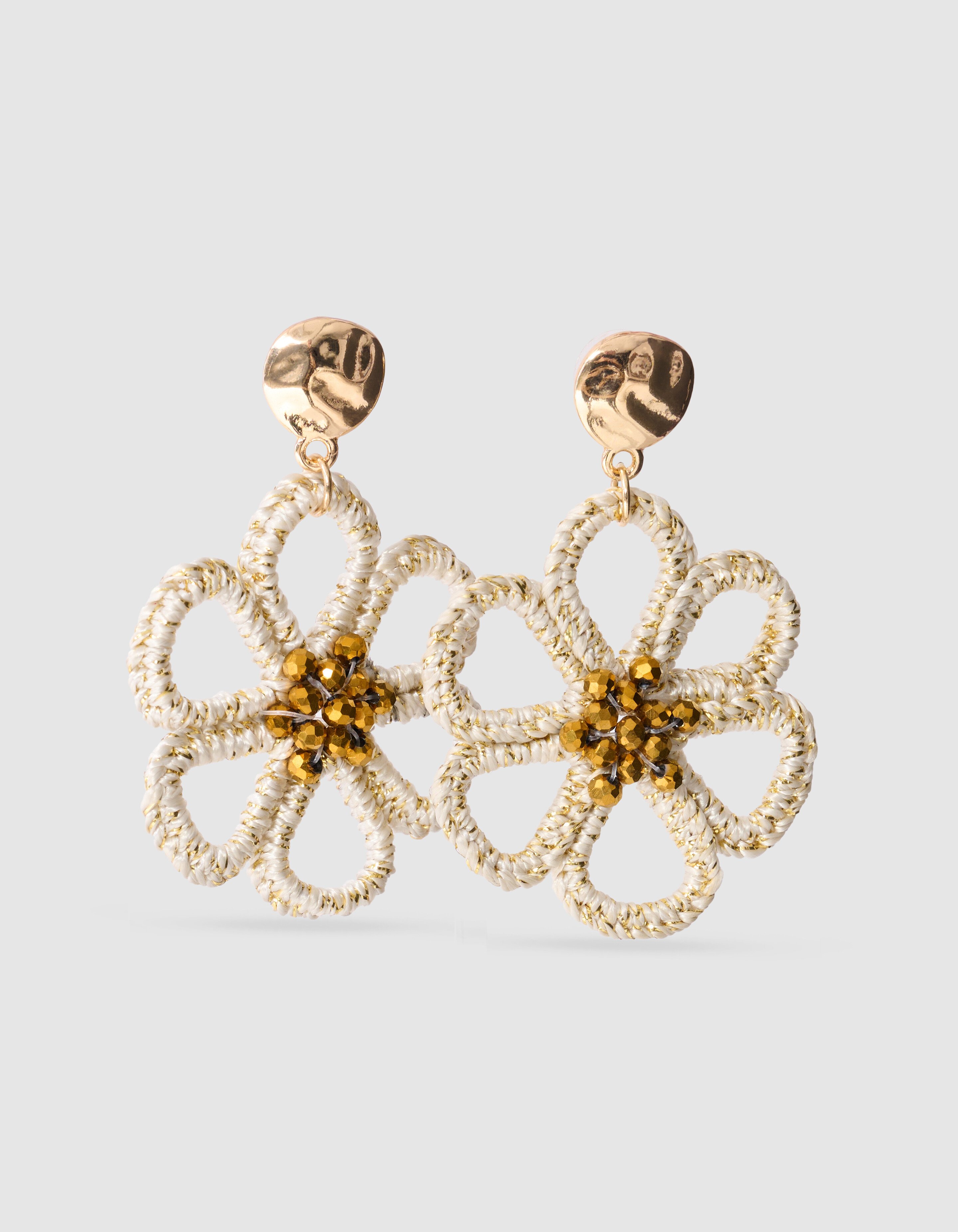 Small Flower Oorbellen Gebroken Wit SHOEBY ACCESSOIRES