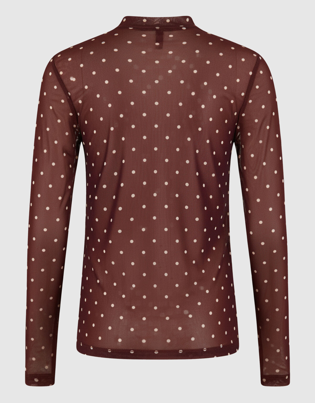 Mesh Stip Top Donkerbruin SHOEBY WOMEN