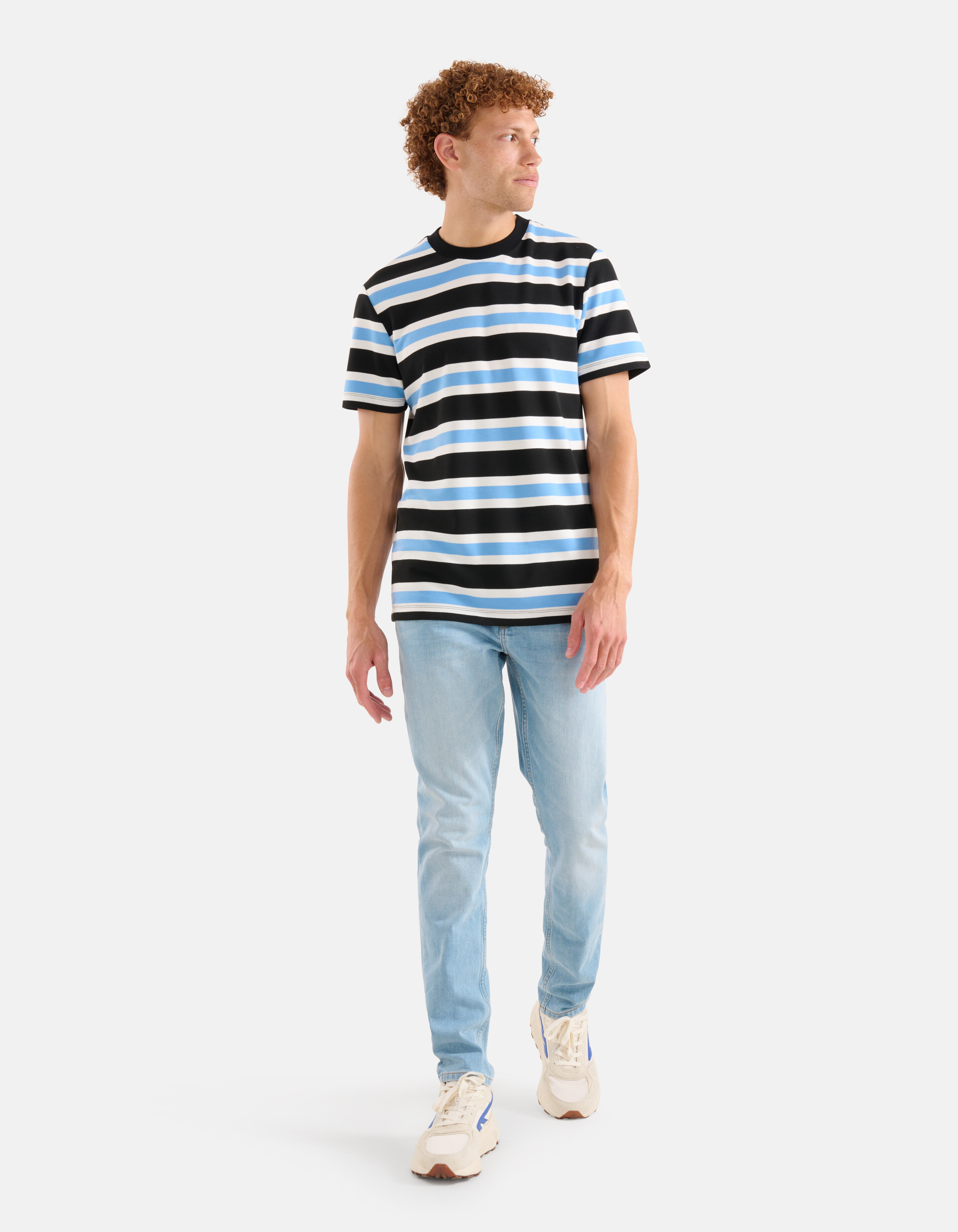 Gestreept T-shirt Blauw SHOEBY MEN