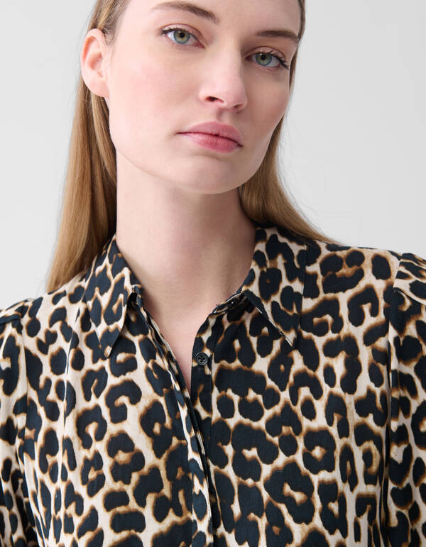 Leopard Maxi Jurk Bruin SHOEBY WOMEN