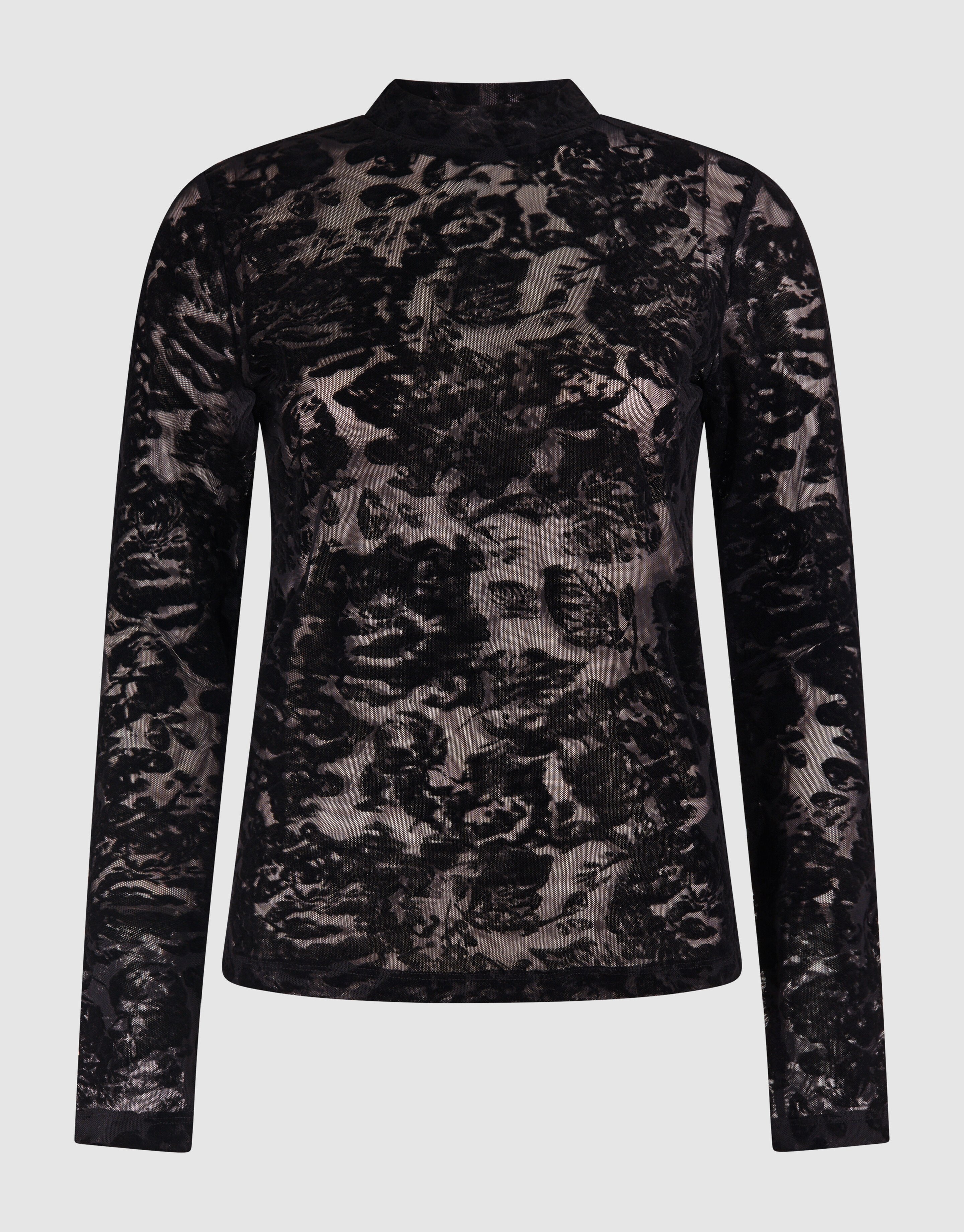 Roses Mesh Top Zwart SHOEBY WOMEN