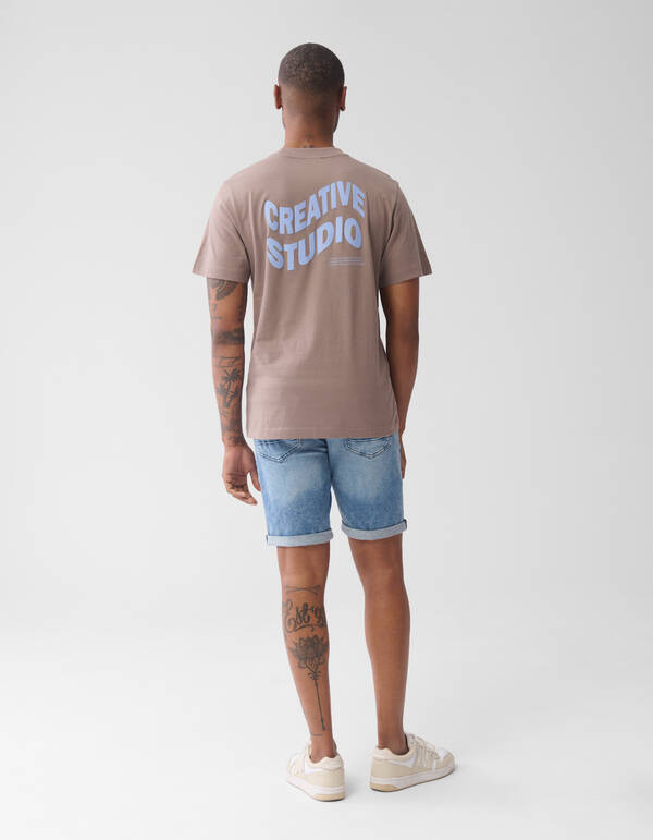 Studio Artwork T-shirt Lichtbruin SHOEBY MEN