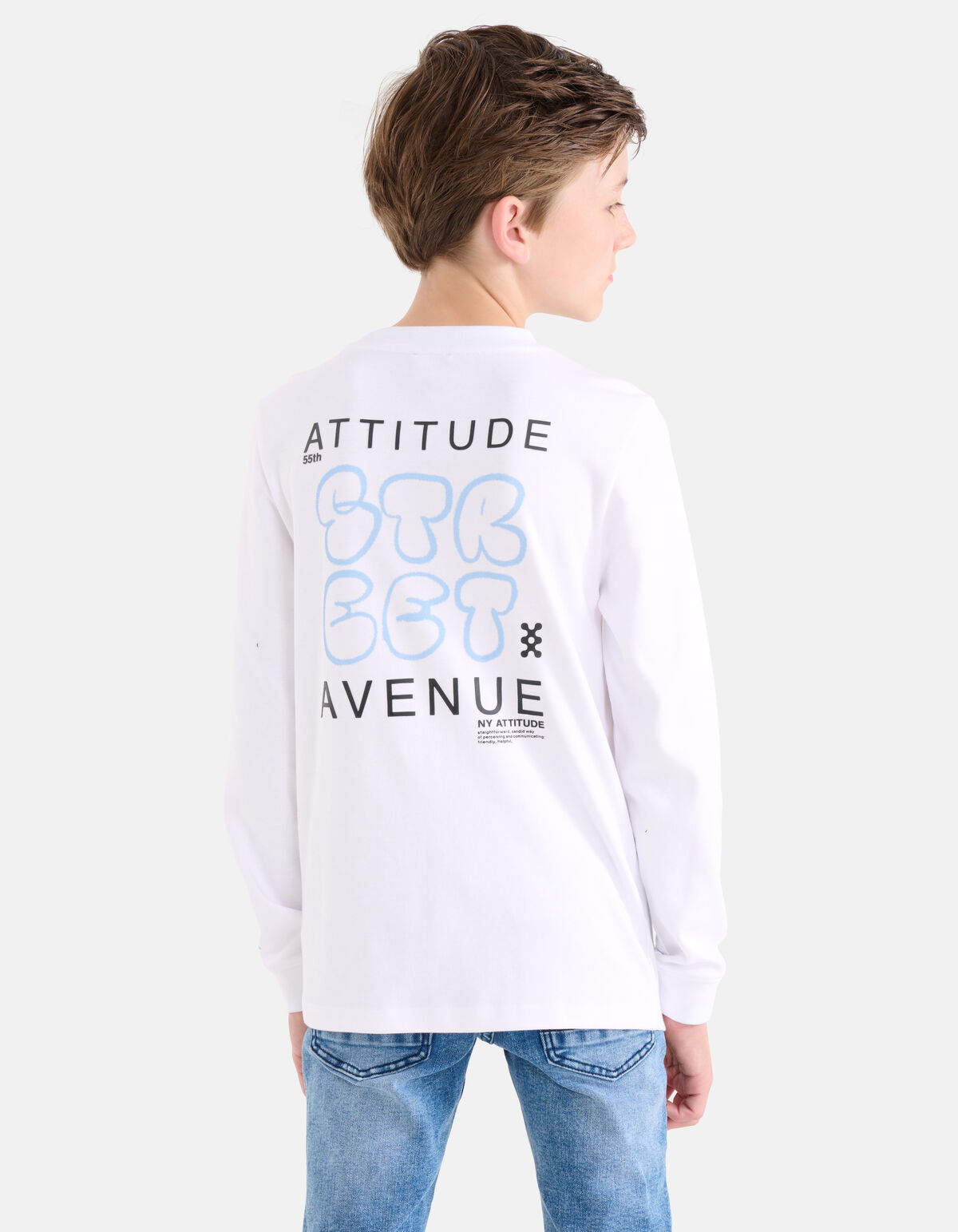 Grafisch Longsleeve Wit SHOEBY BOYS