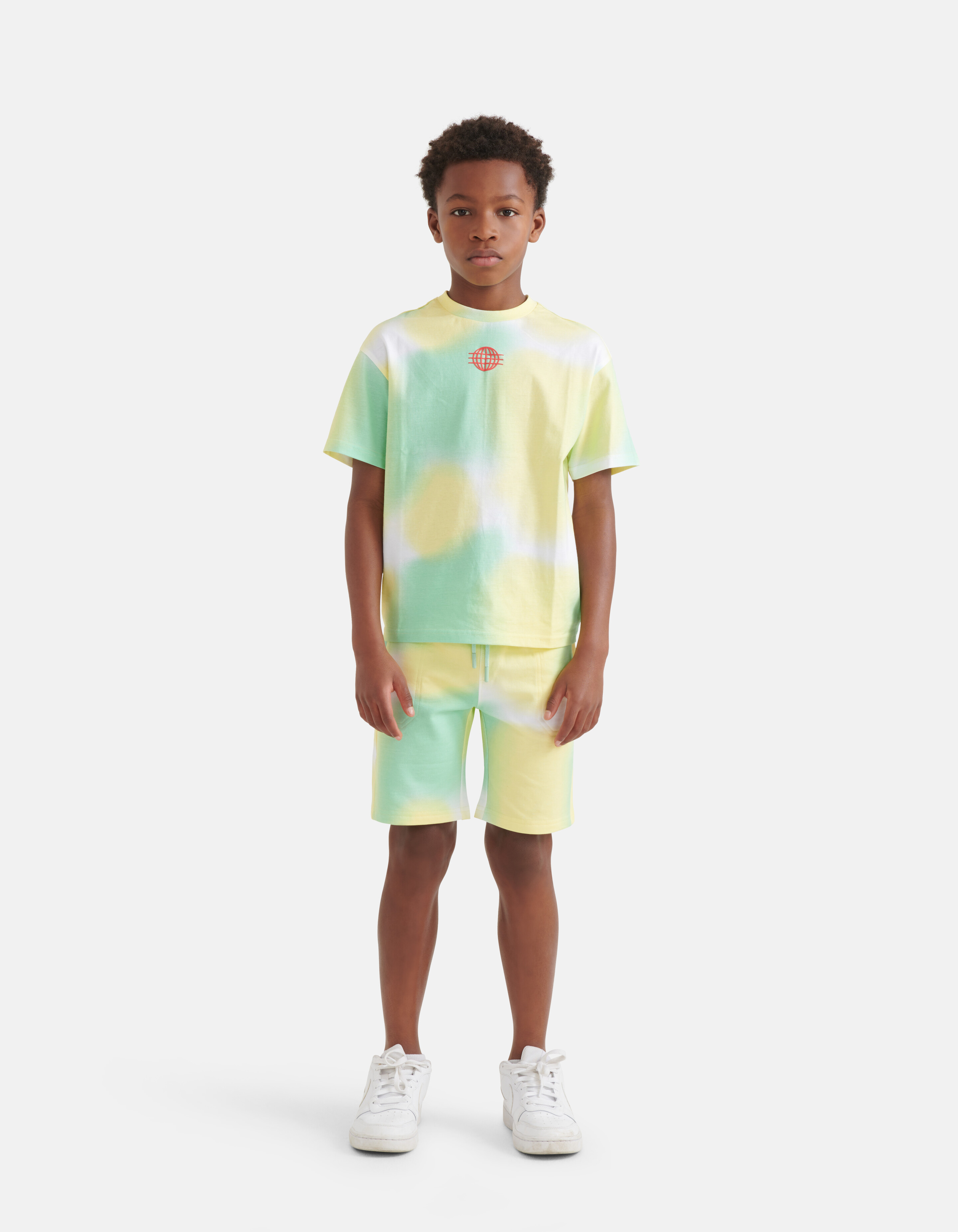 Printed Tie Dye T-shirt Groen SHOEBY BOYS