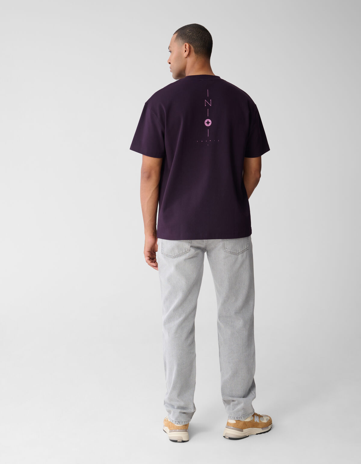 Sparkle Artwork T-shirt Donkerrood SHOEBY MEN