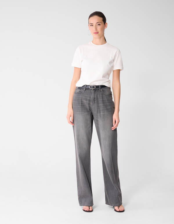 Soft Wide Leg Fit Jeans Grijs SHOEBY WOMEN