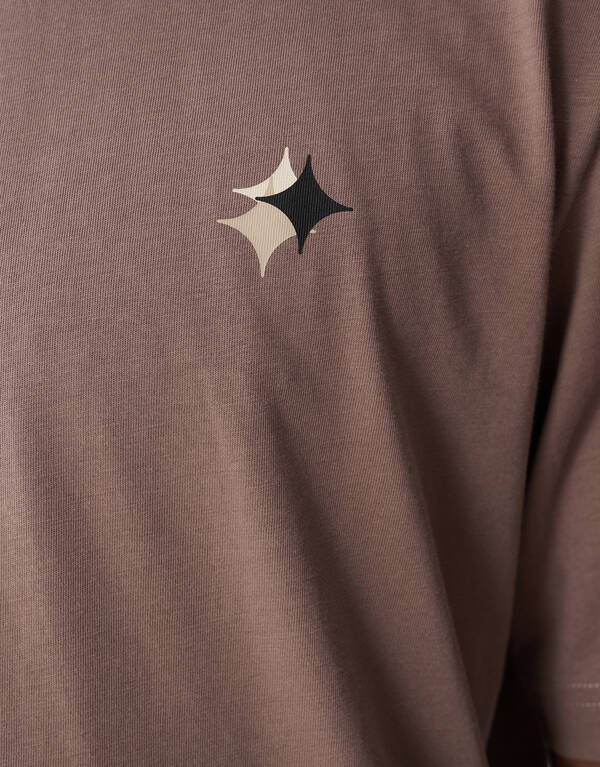 Triple Sparkle Artwork T-shirt Lichtbruin SHOEBY MEN
