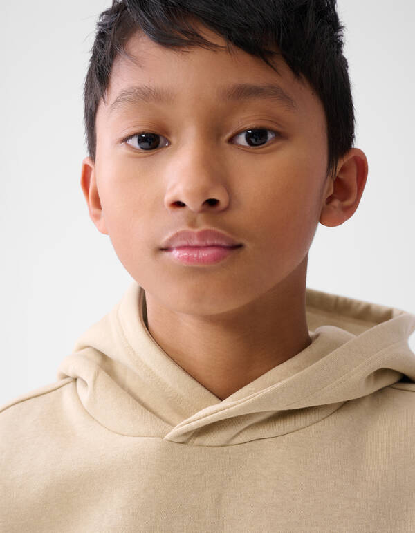 Basis Tekst Hoodie Zand SHOEBY BOYS