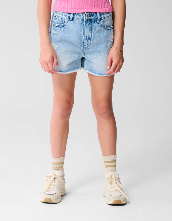 Destroy Denim Short Bleached SHOEBY GIRLS