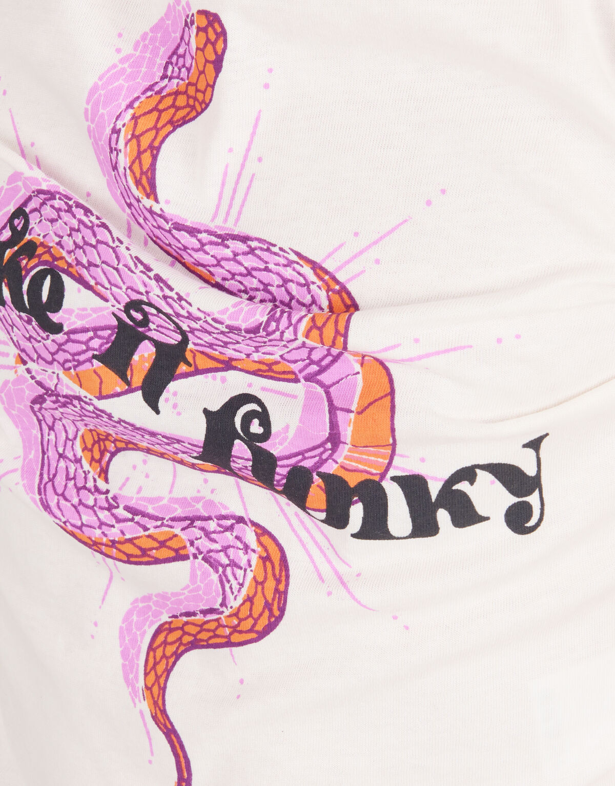 Funky Artwork T-shirt Gebroken Wit SHOEBY GIRLS