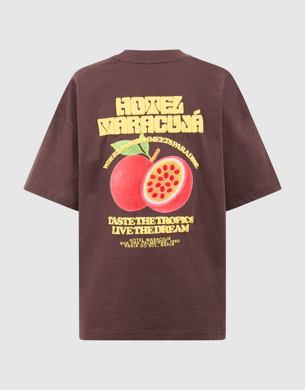 Hotel Artwork T-shirt Donkerbruin SHOEBY BOYS