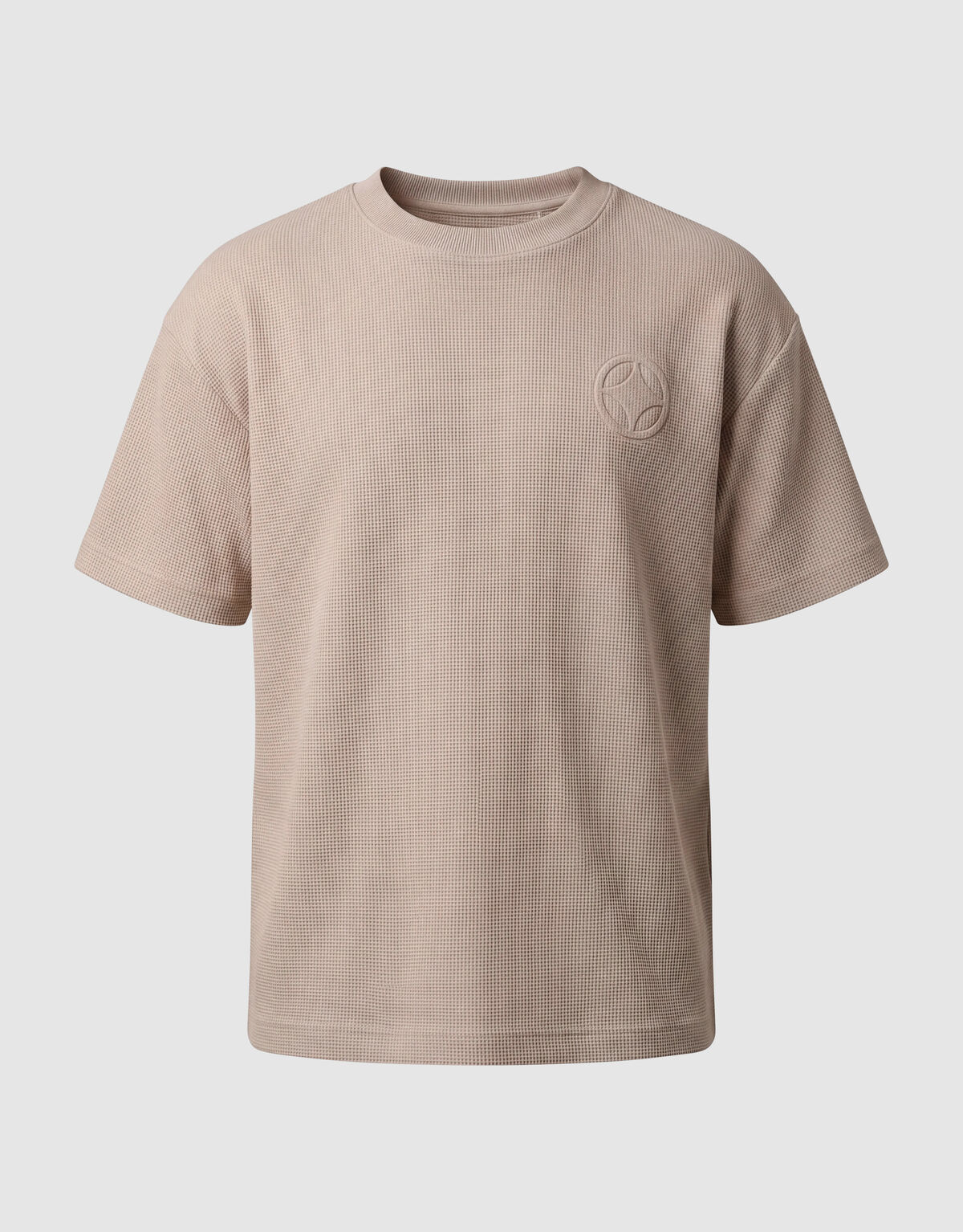 Waffle T-shirt Lichtbruin SHOEBY MEN