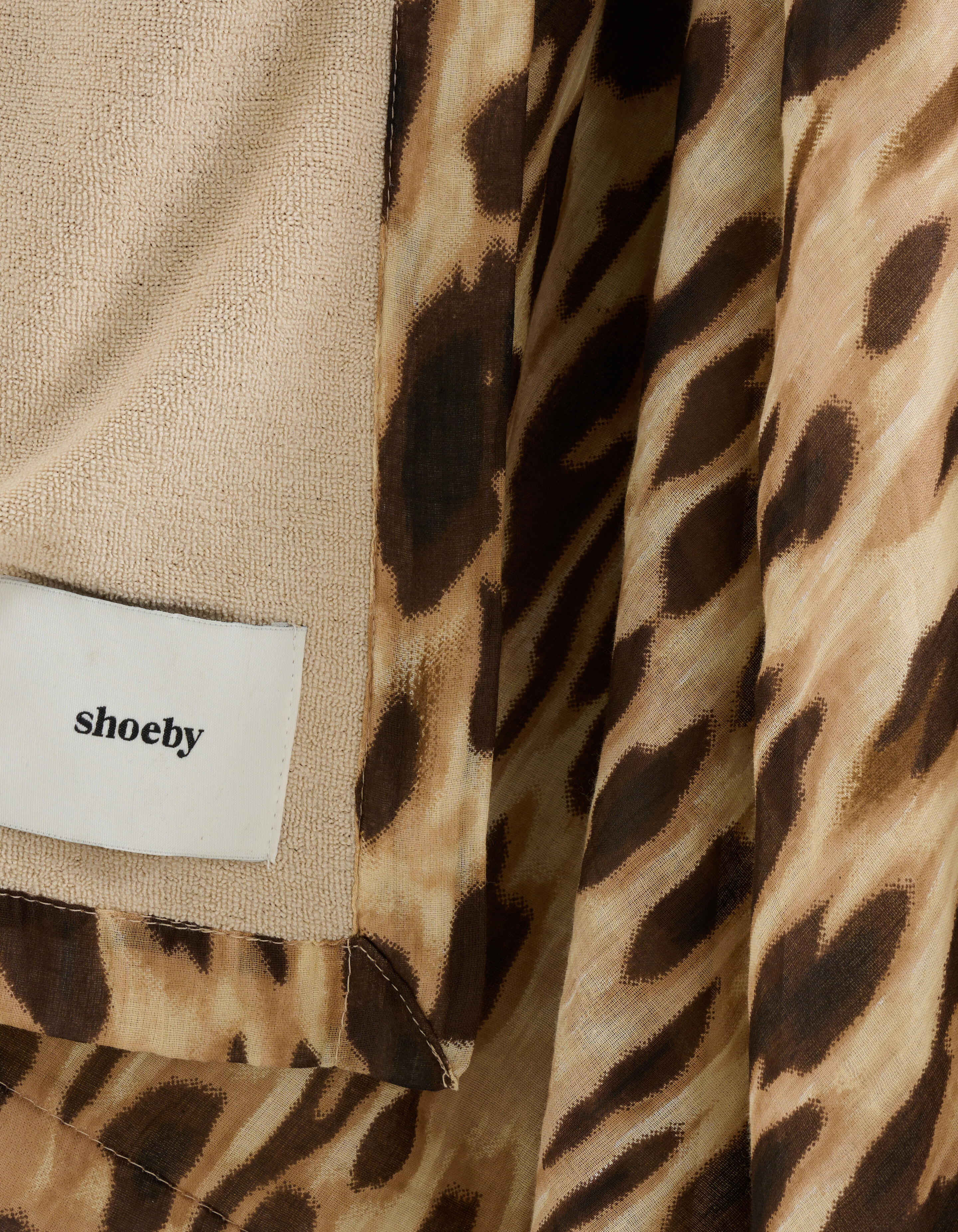 Cheetah Print Badhanddoek Bruin SHOEBY ACCESSOIRES