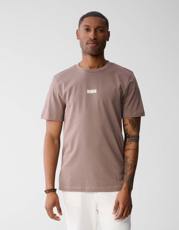 Anywhere Artwork T-shirt Lichtbruin SHOEBY MEN