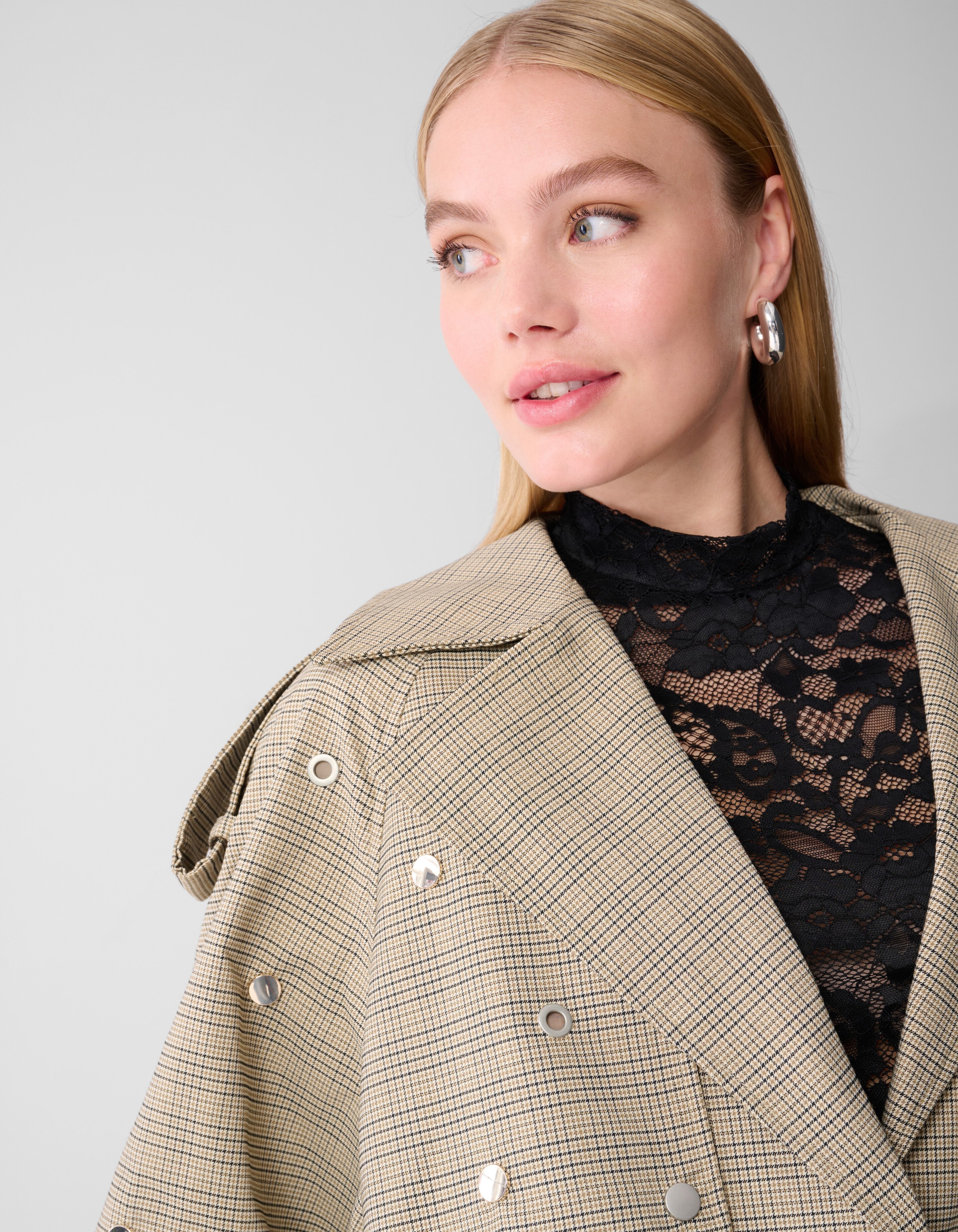 Ruiten Studs Trench Jas Lichtbruin SHOEBY WOMEN