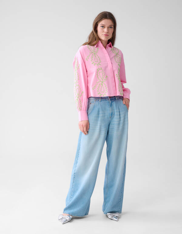 Wide Leg Jeans Bleached SHOEBY WOMEN