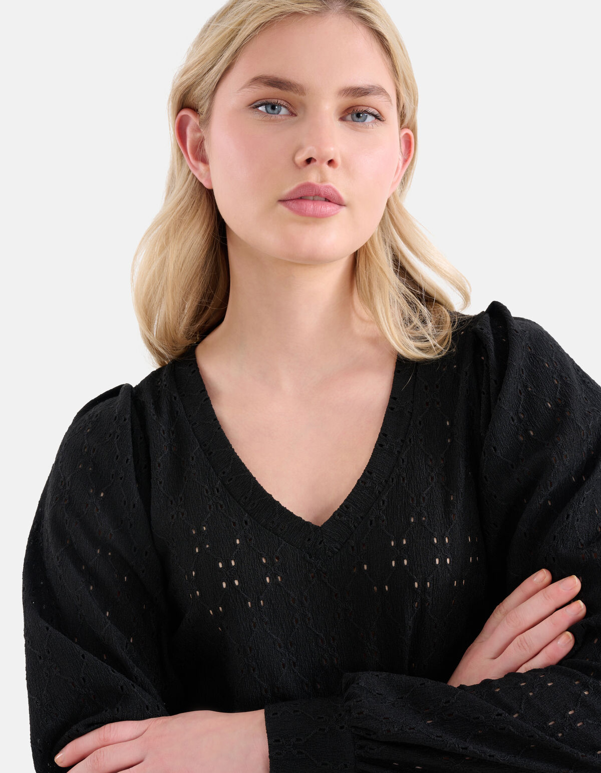 Embroidery Longsleeve Zwart SHOEBY WOMEN