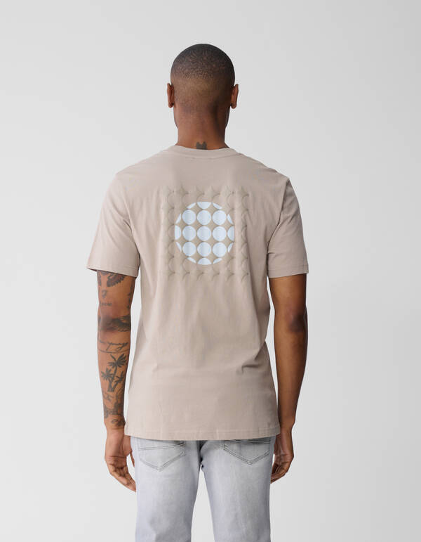 Fading Circle Artwork T-shirt Lichtbruin SHOEBY MEN
