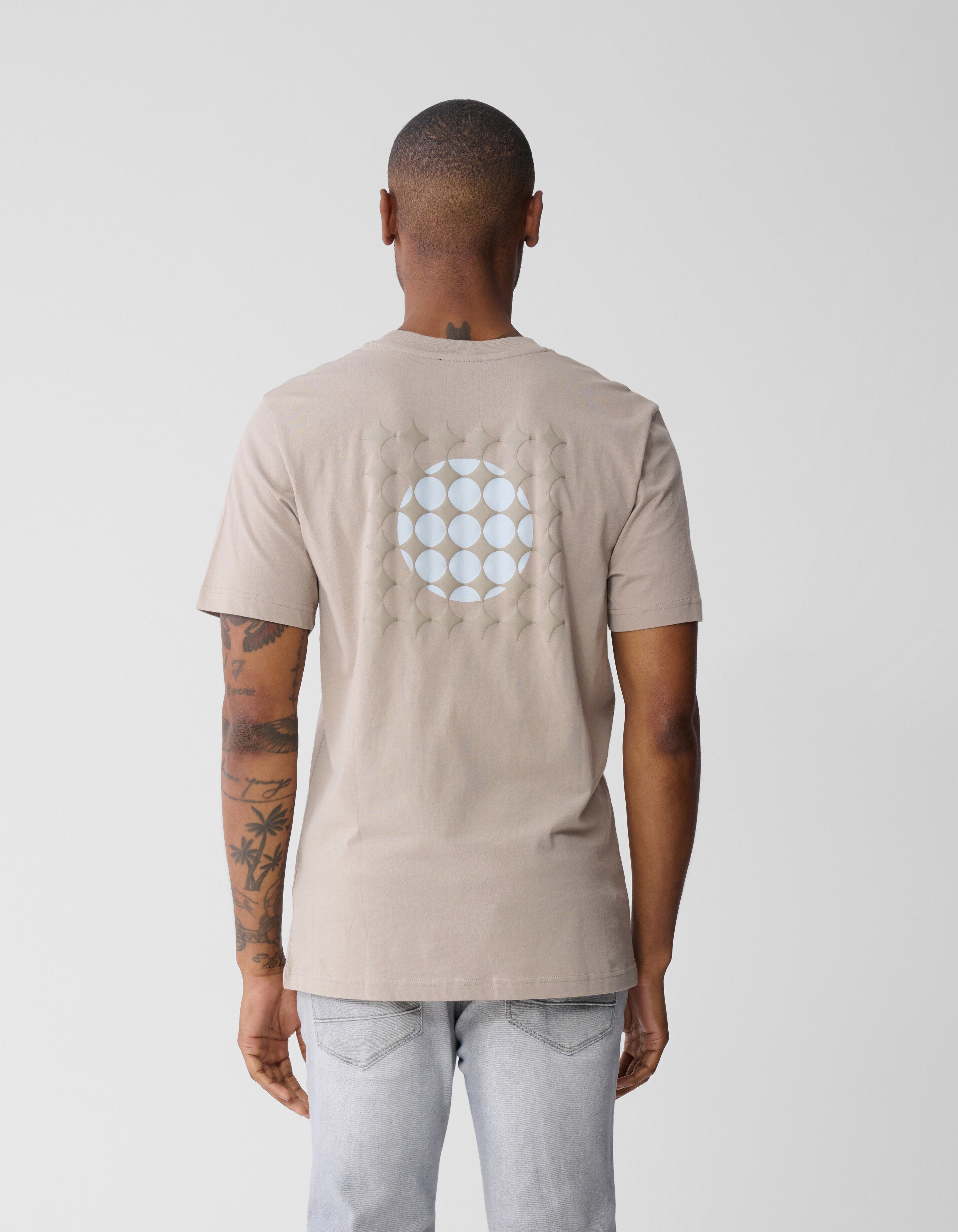 Fading Circle Artwork T-shirt Lichtbruin SHOEBY MEN