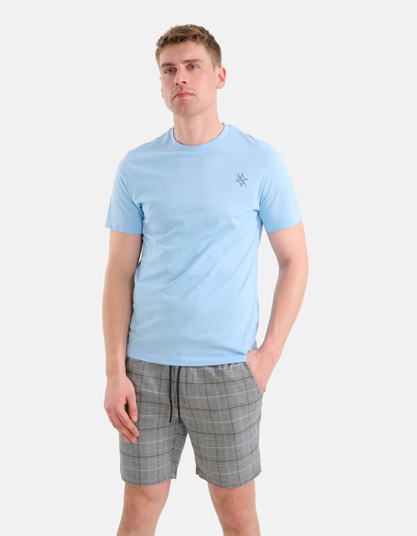 Sparkle Logo T-shirt Lichtblauw SHOEBY MEN