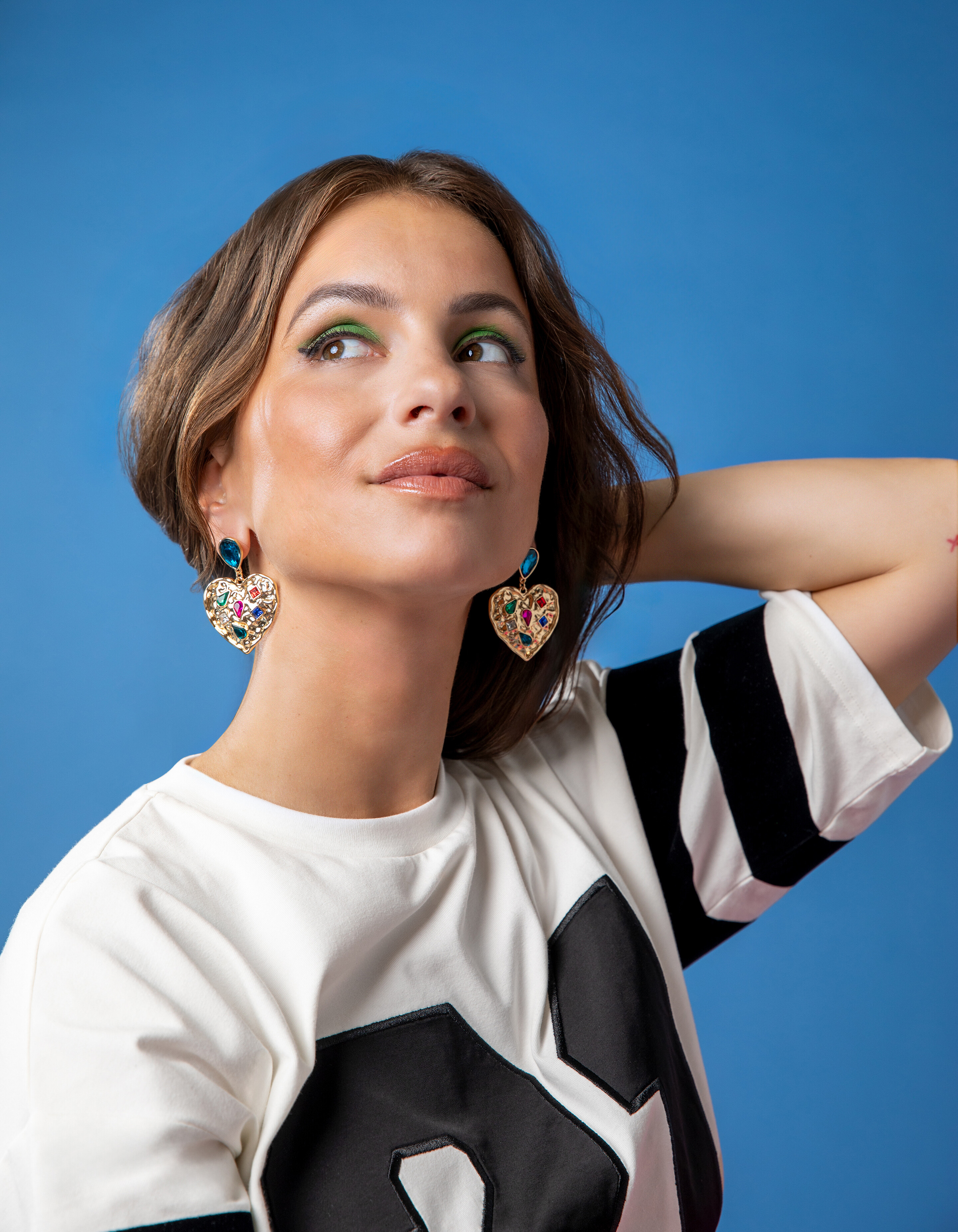 Strass Hartjes Oorbellen Goud By Lizzy SHOEBY ACCESSOIRES