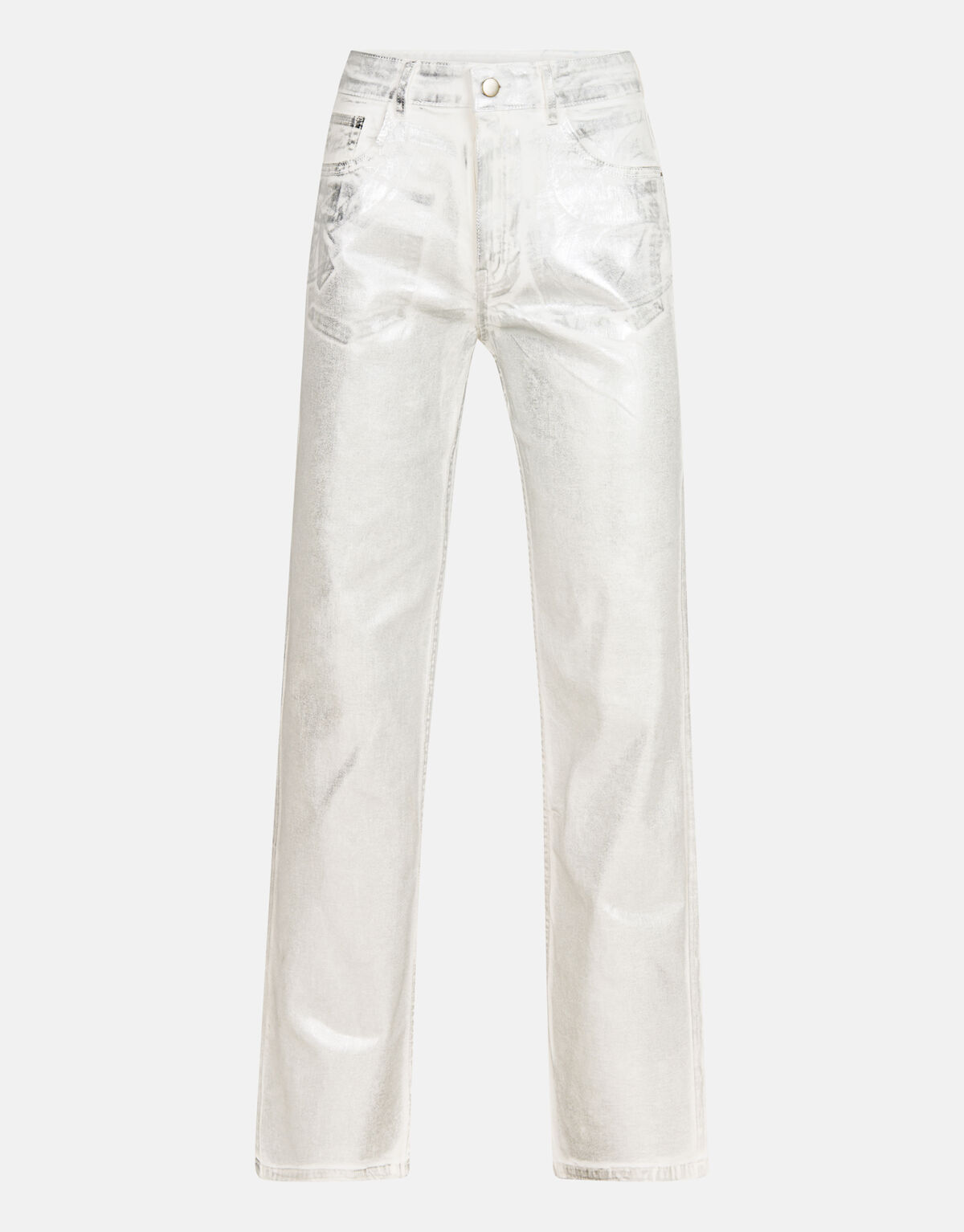 Metallic Wide Leg Jeans Zilver SHOEBY WOMEN