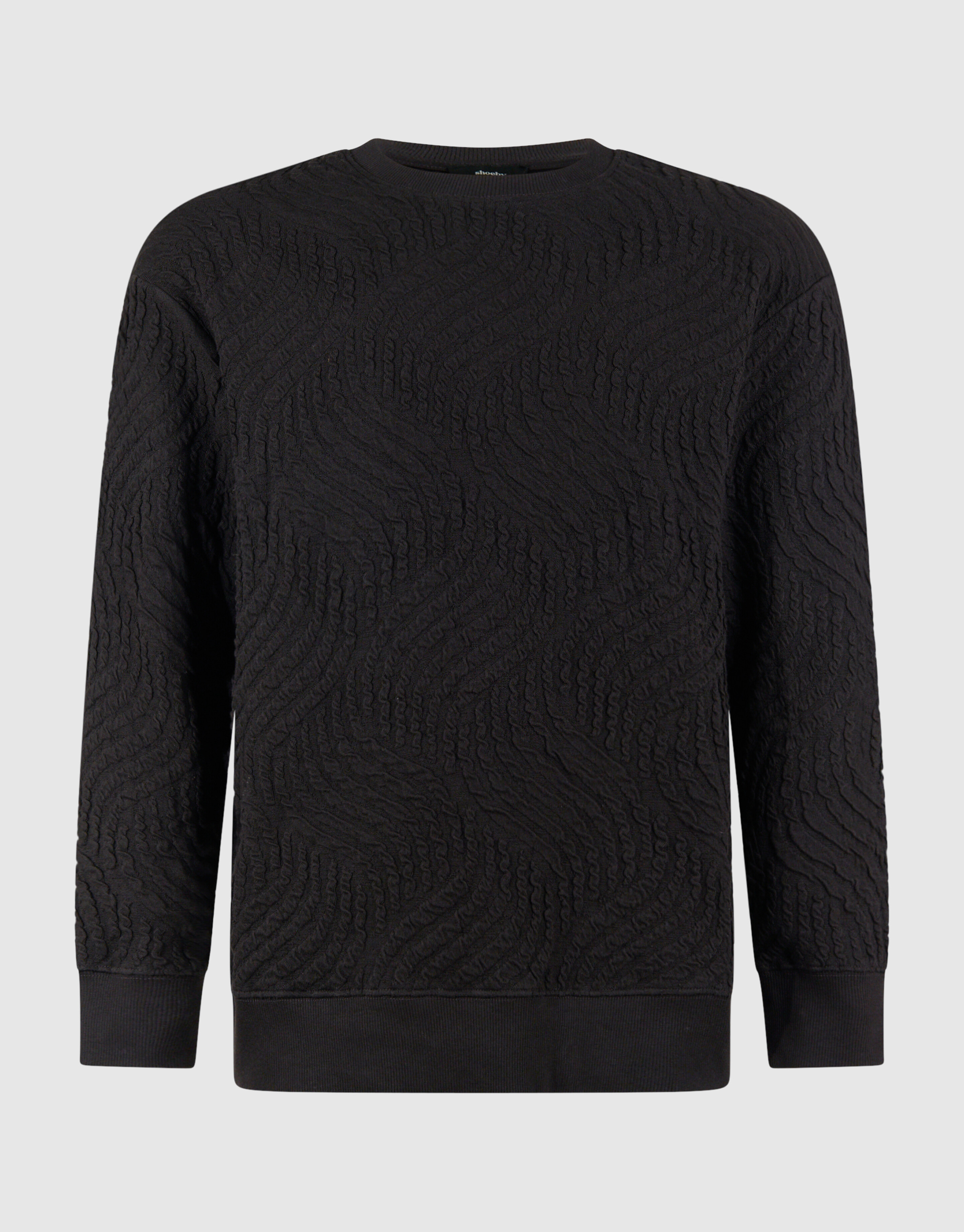 Wave Structuur Sweater Donkerbruin SHOEBY MEN