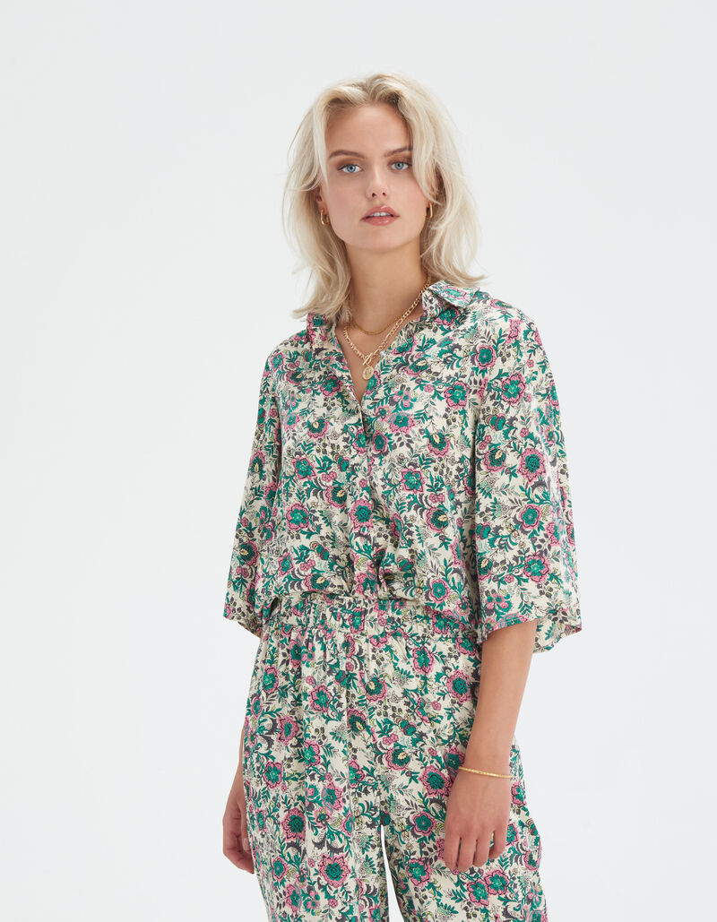 Printed Kimono Top